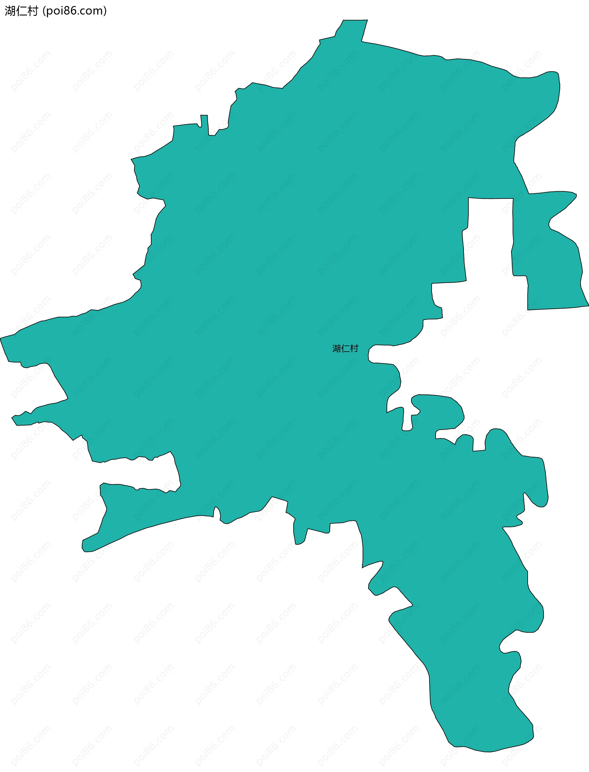 湖仁村边界地图