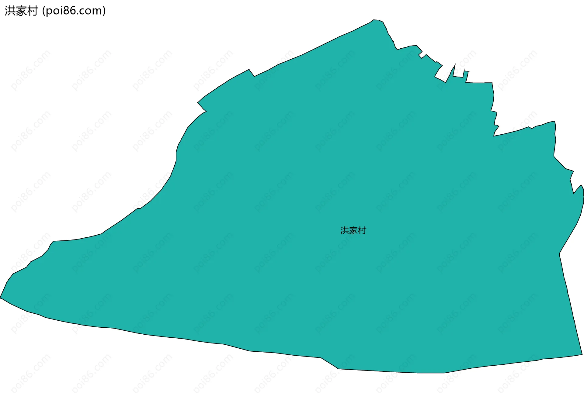 洪家村边界地图