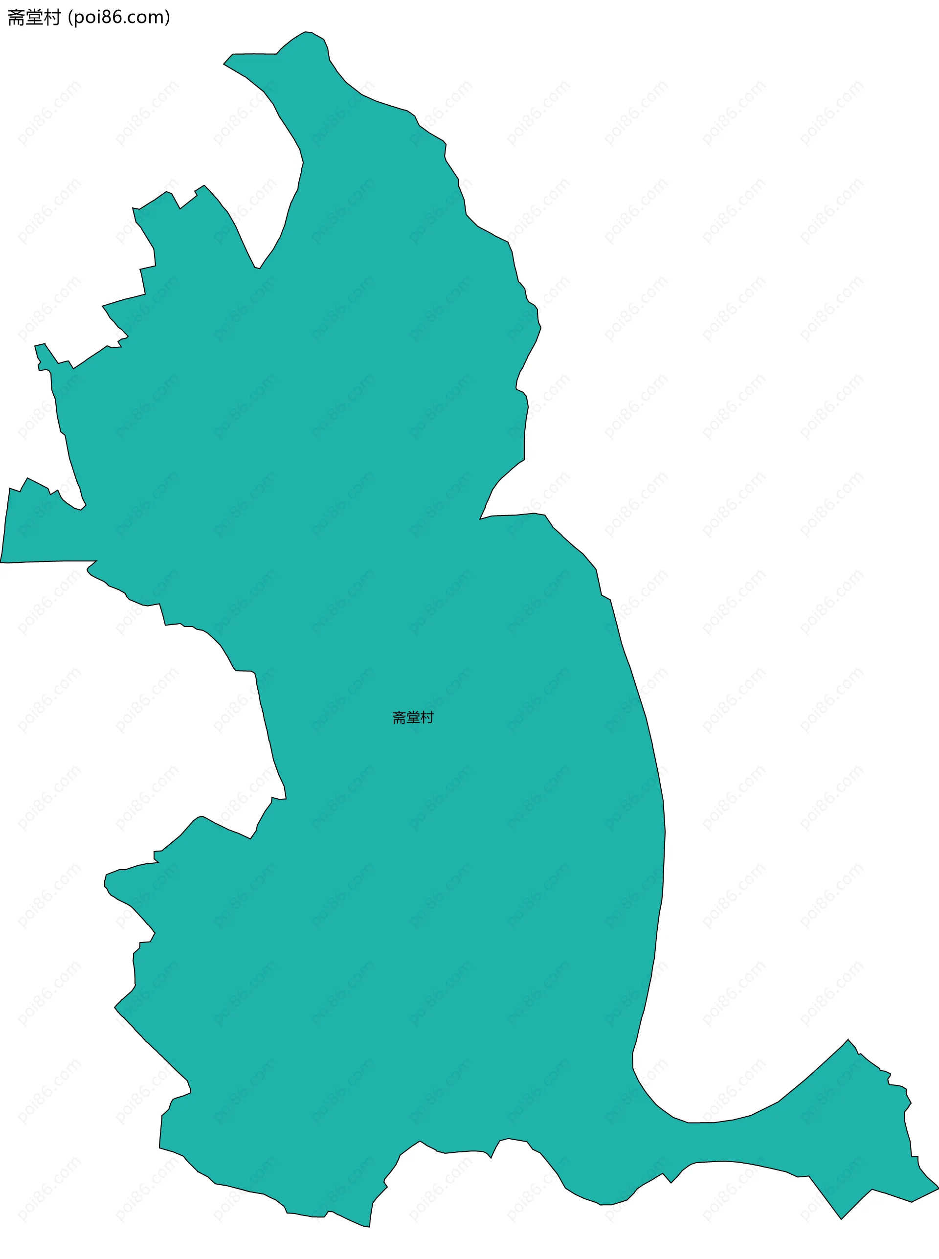 斋堂村边界地图