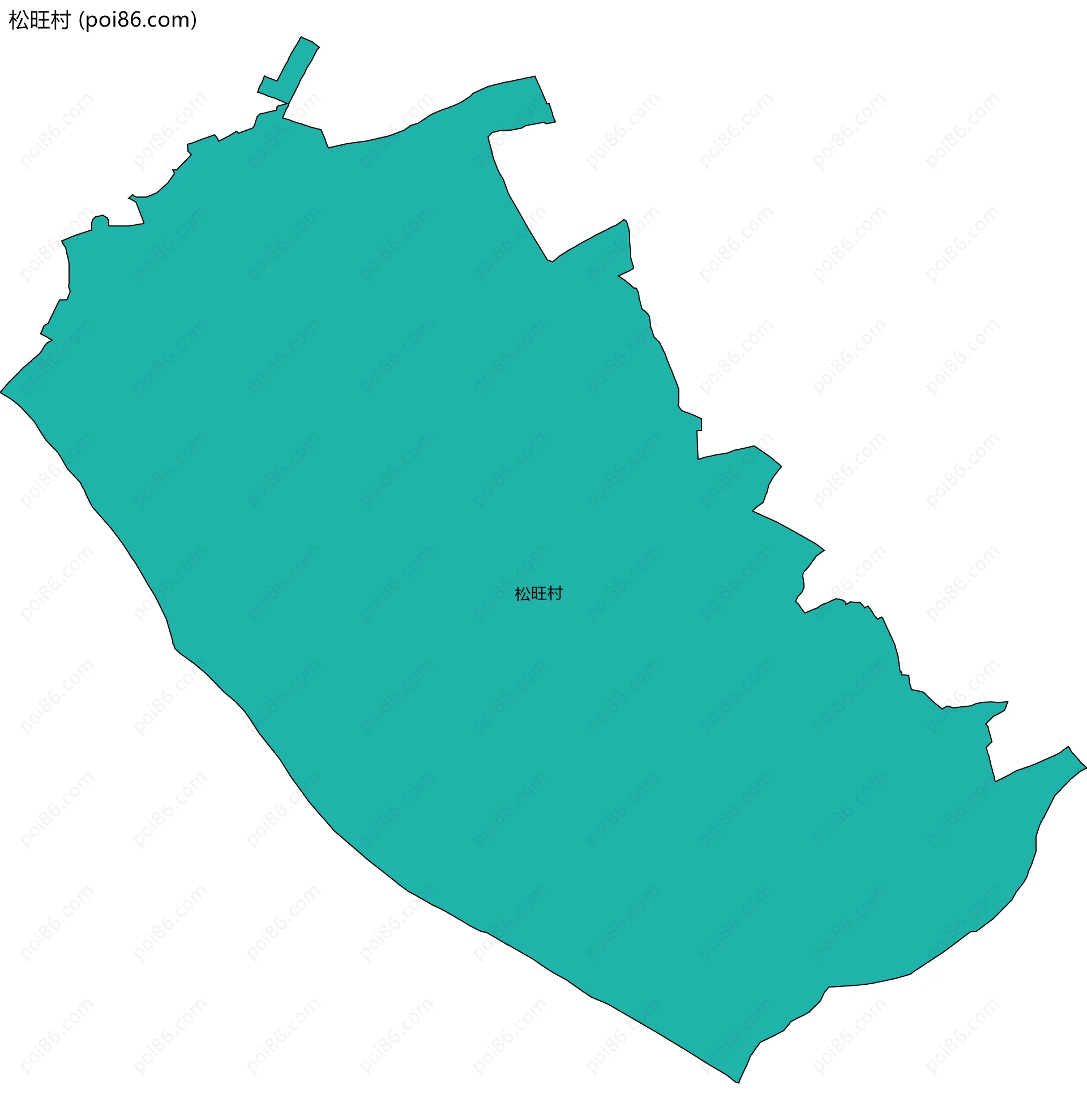 松旺村边界地图