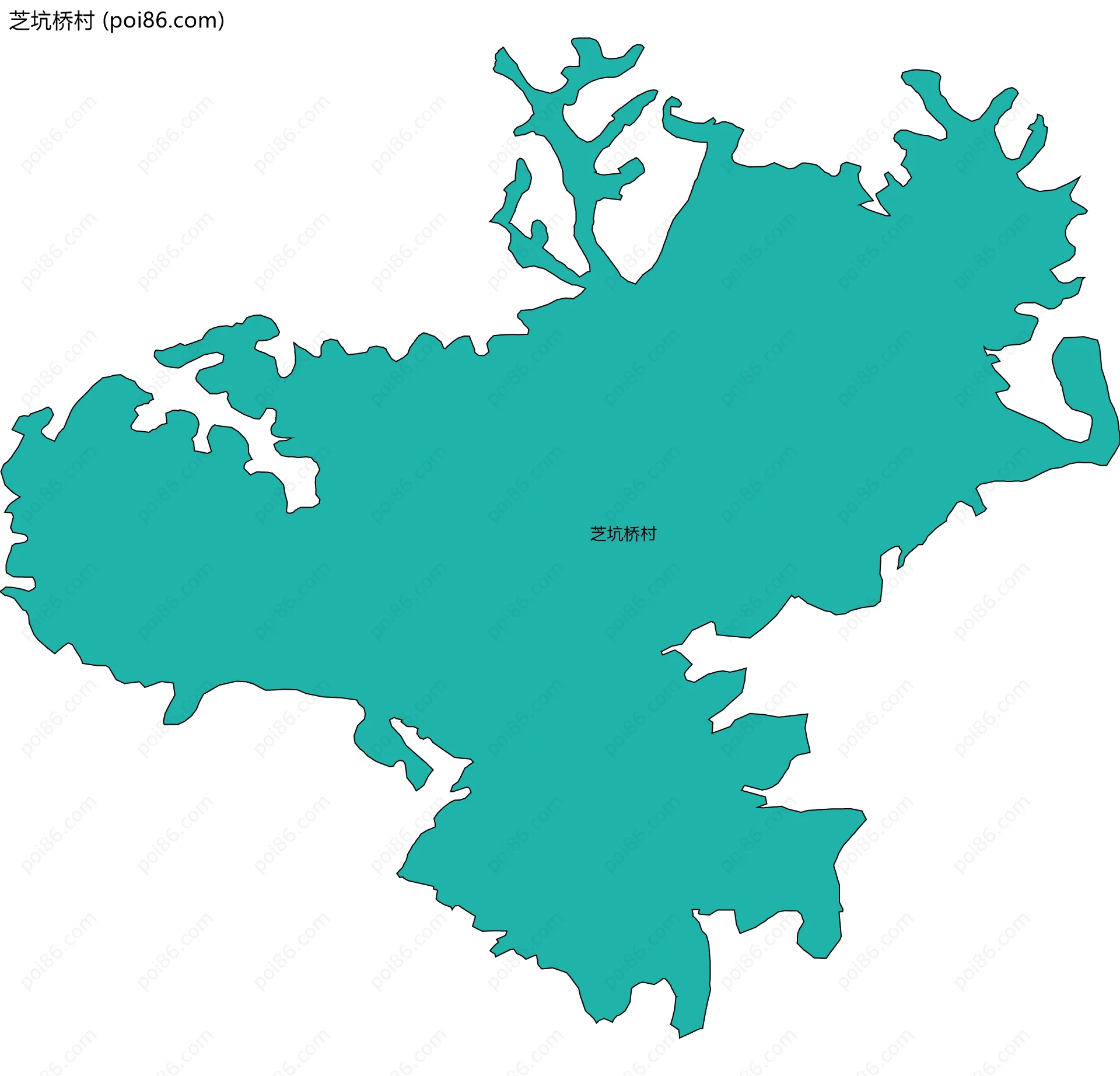 芝坑桥村边界地图