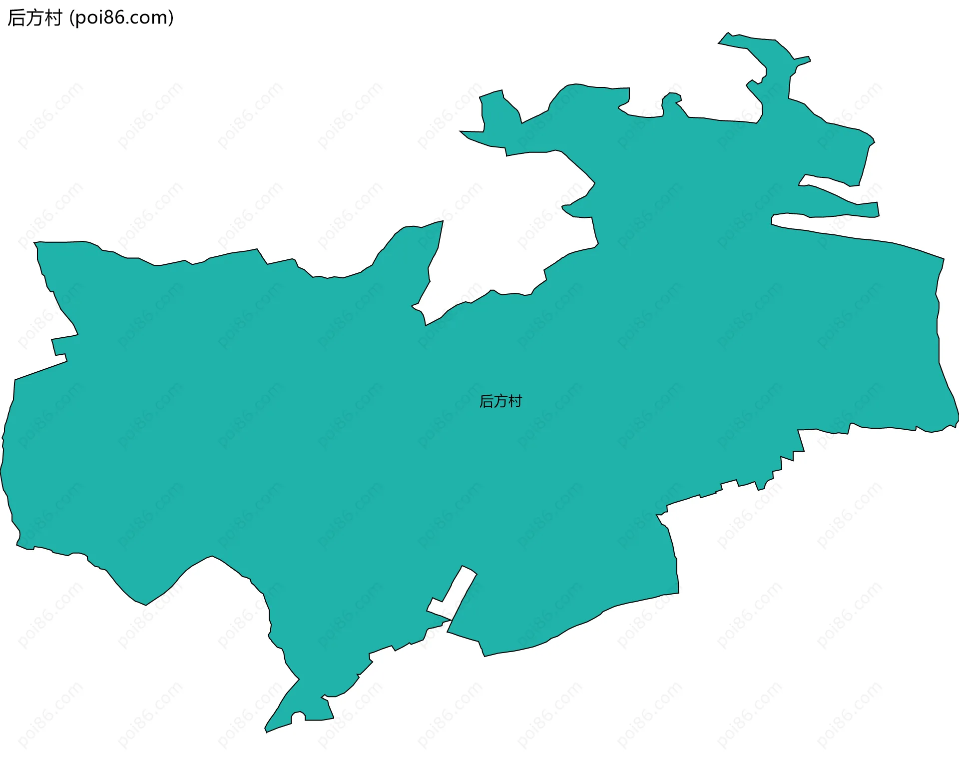 后方村边界地图