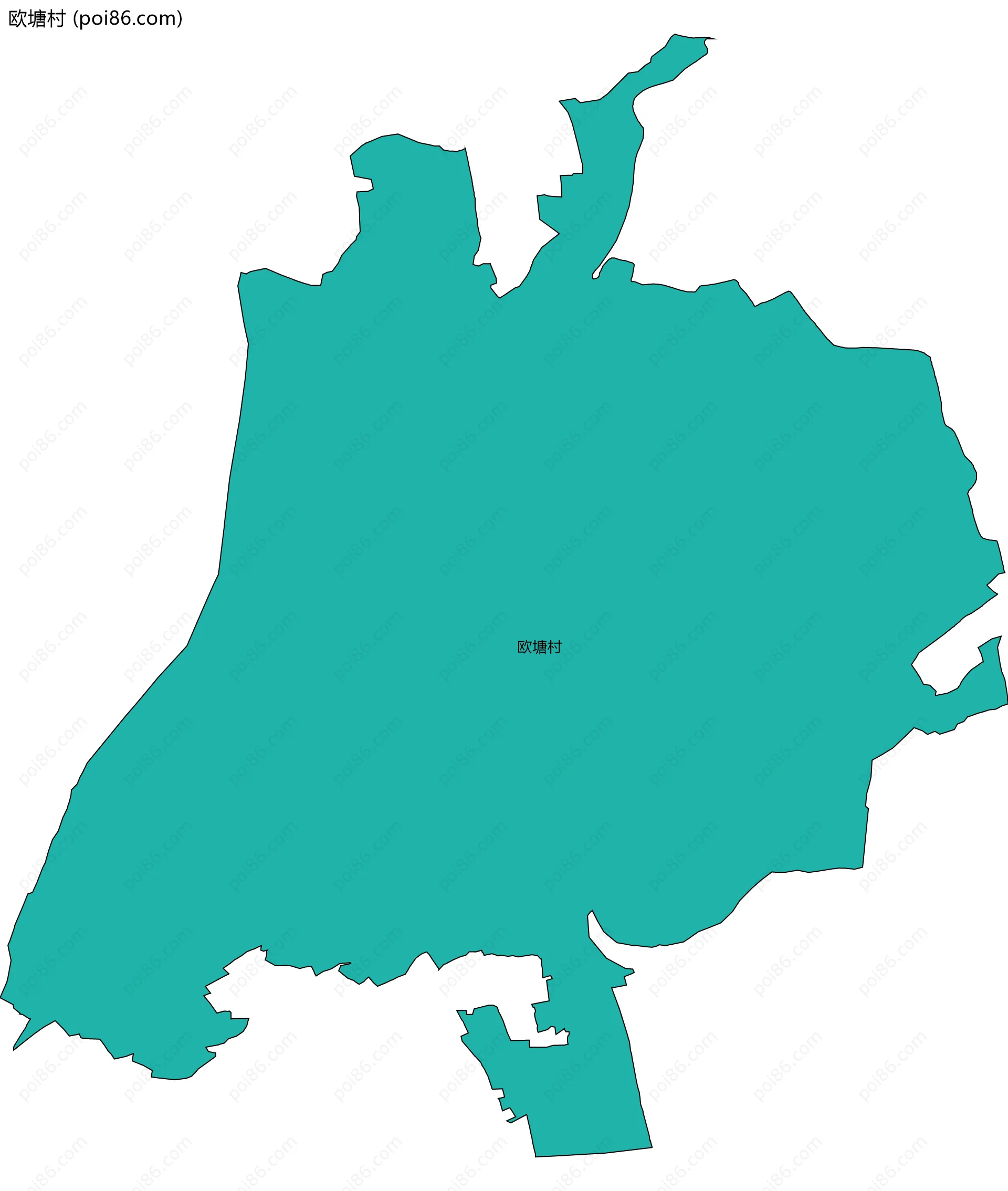 欧塘村边界地图