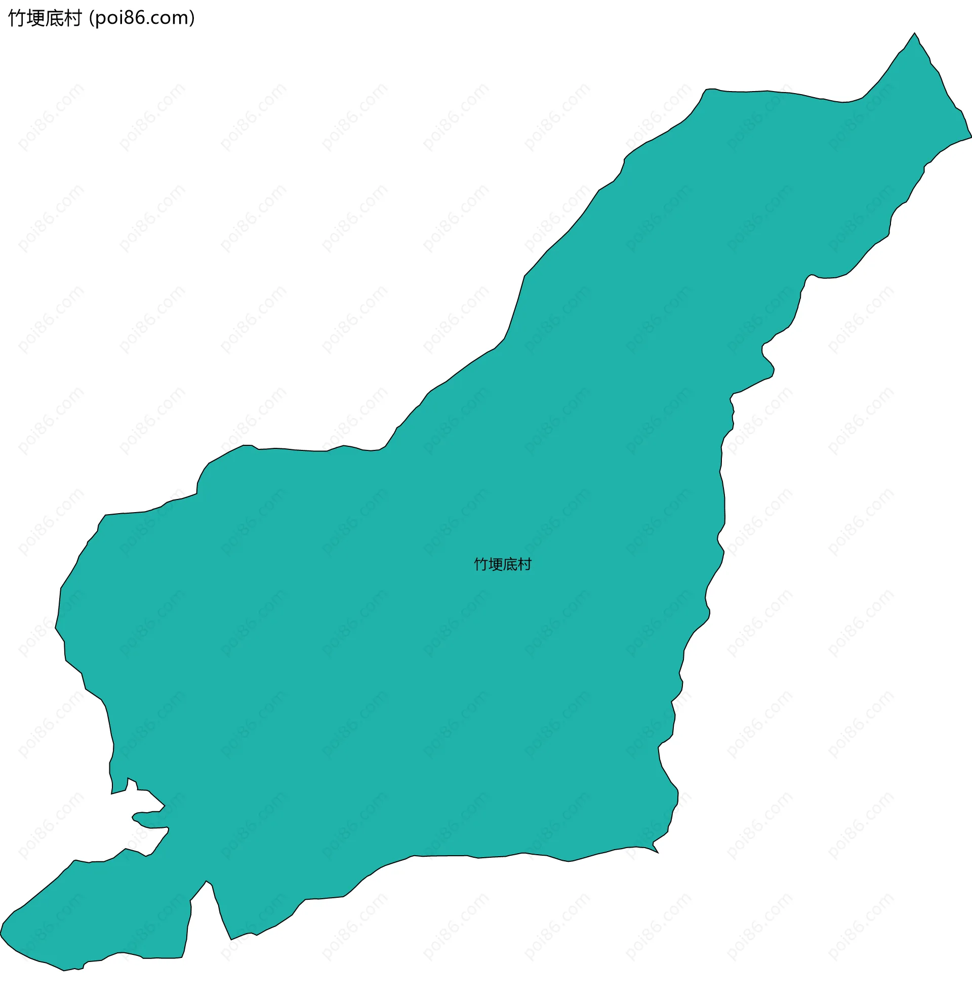 竹埂底村边界地图