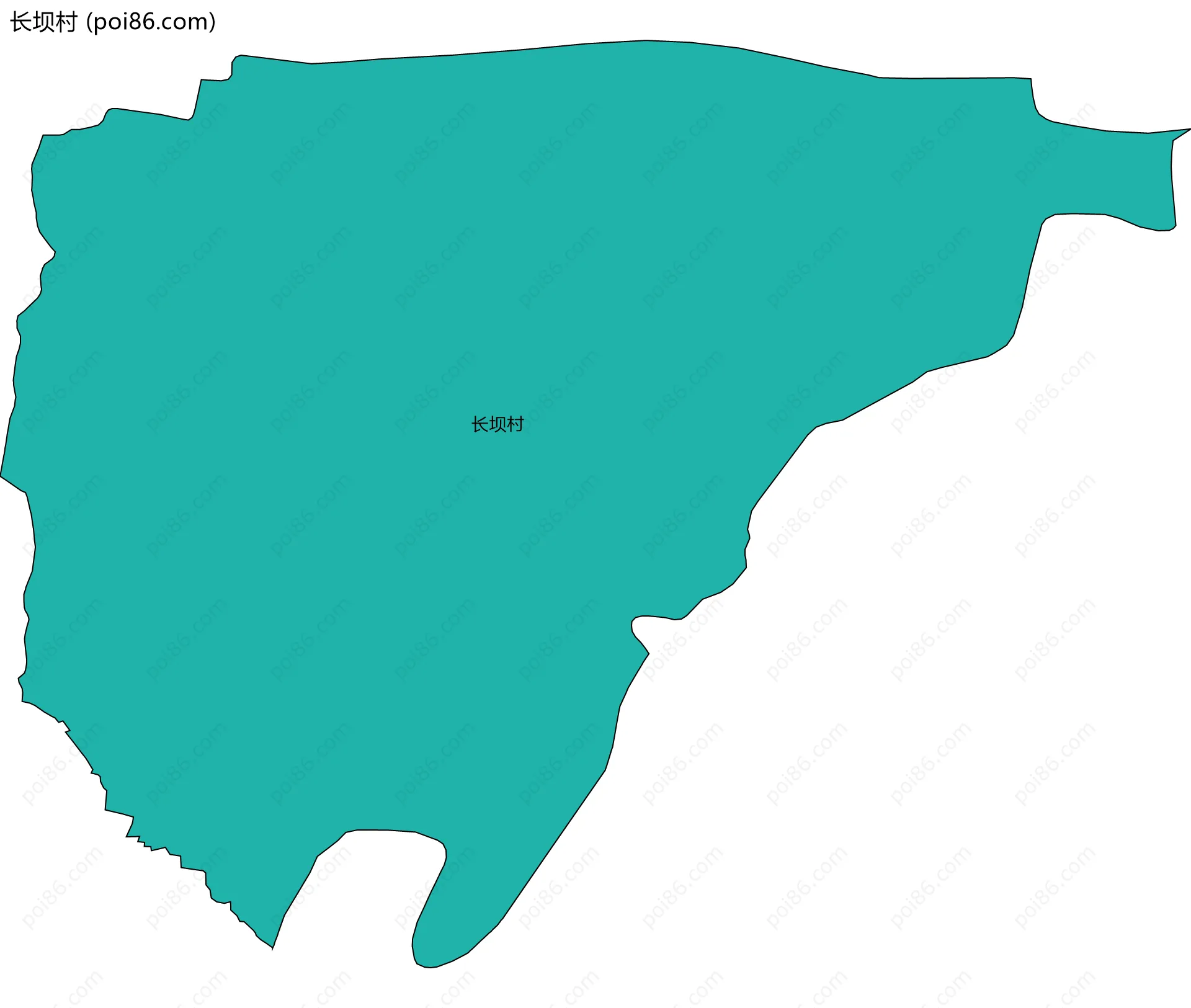 长坝村边界地图