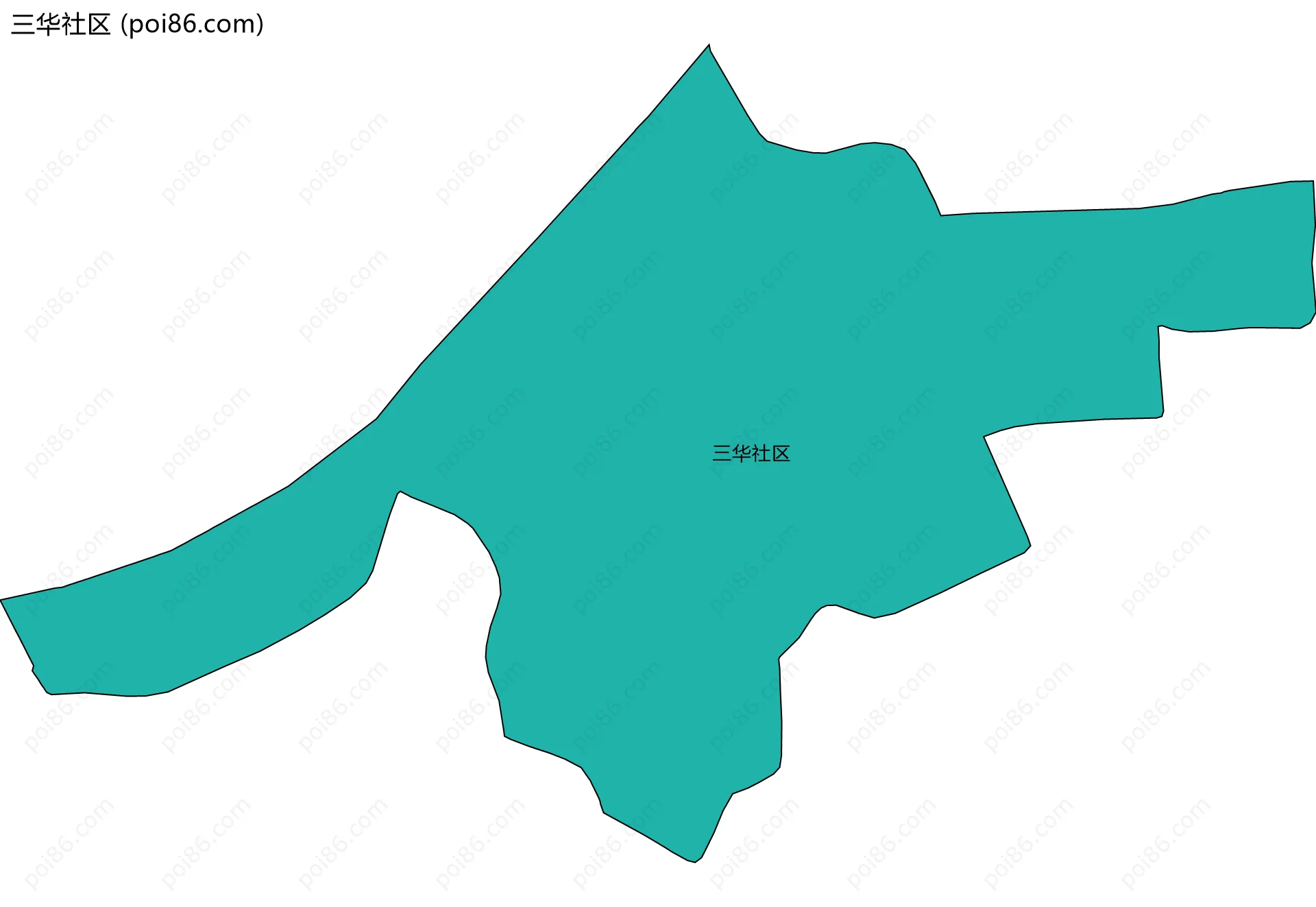 三华社区边界地图