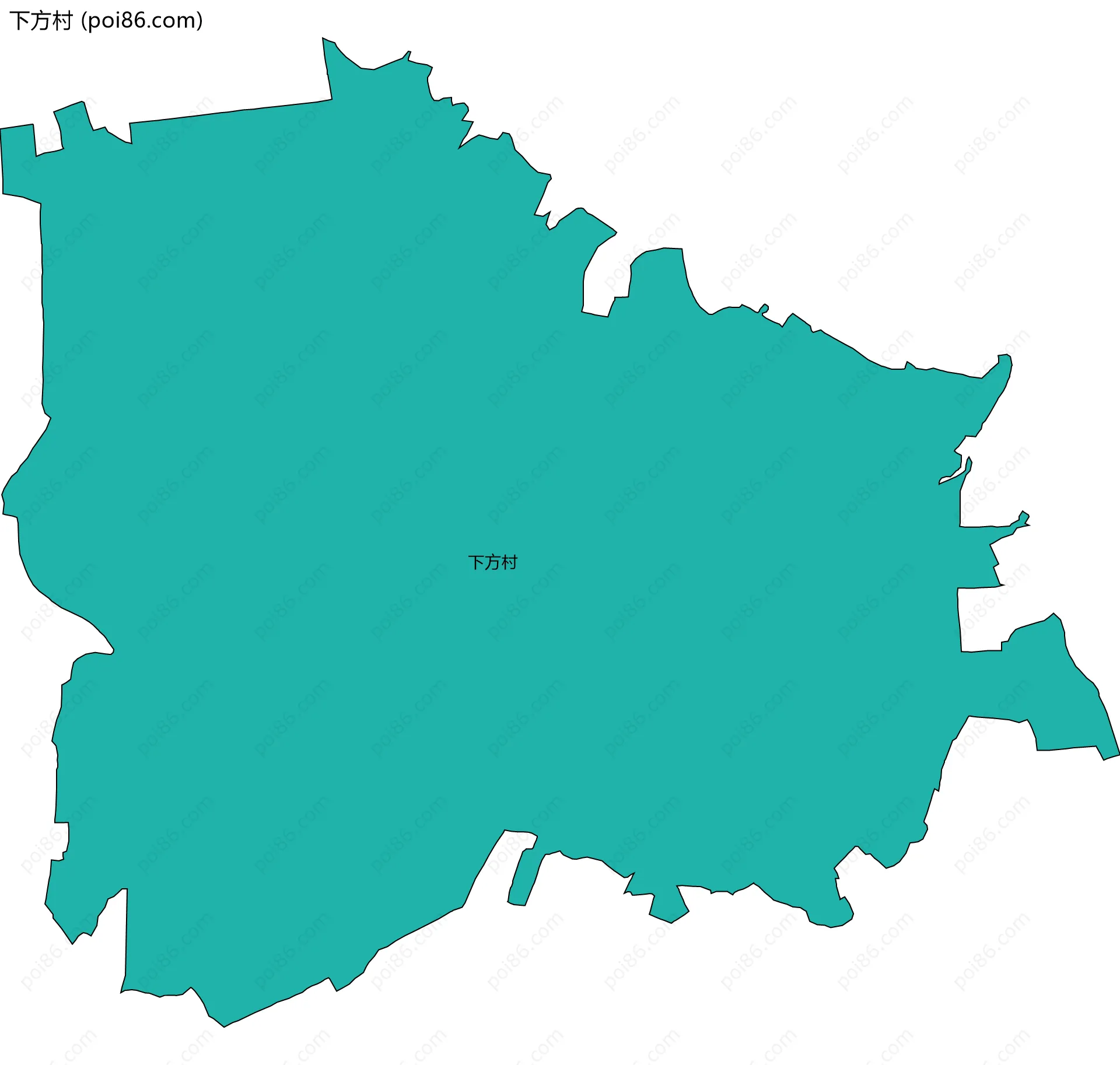 下方村边界地图