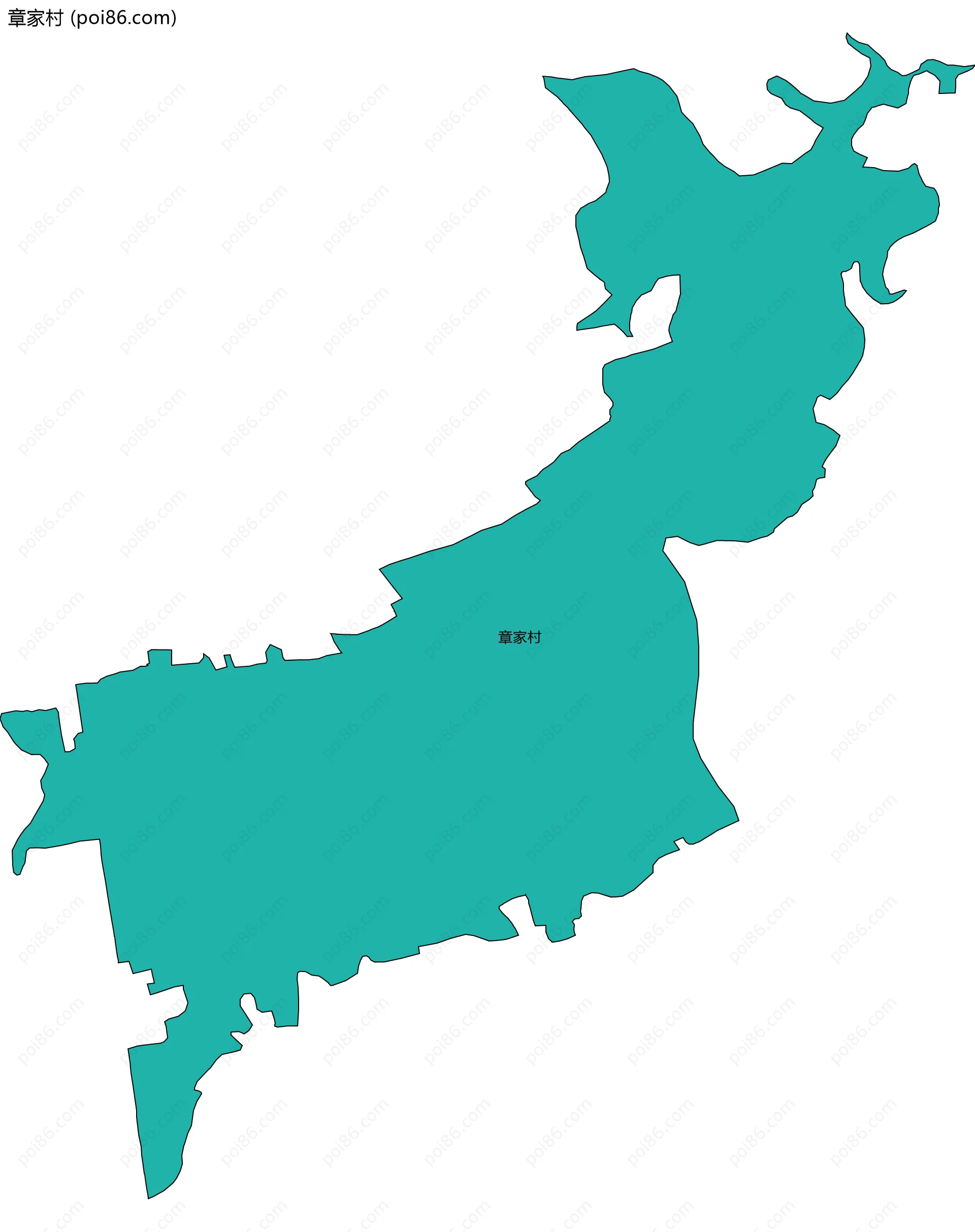章家村边界地图