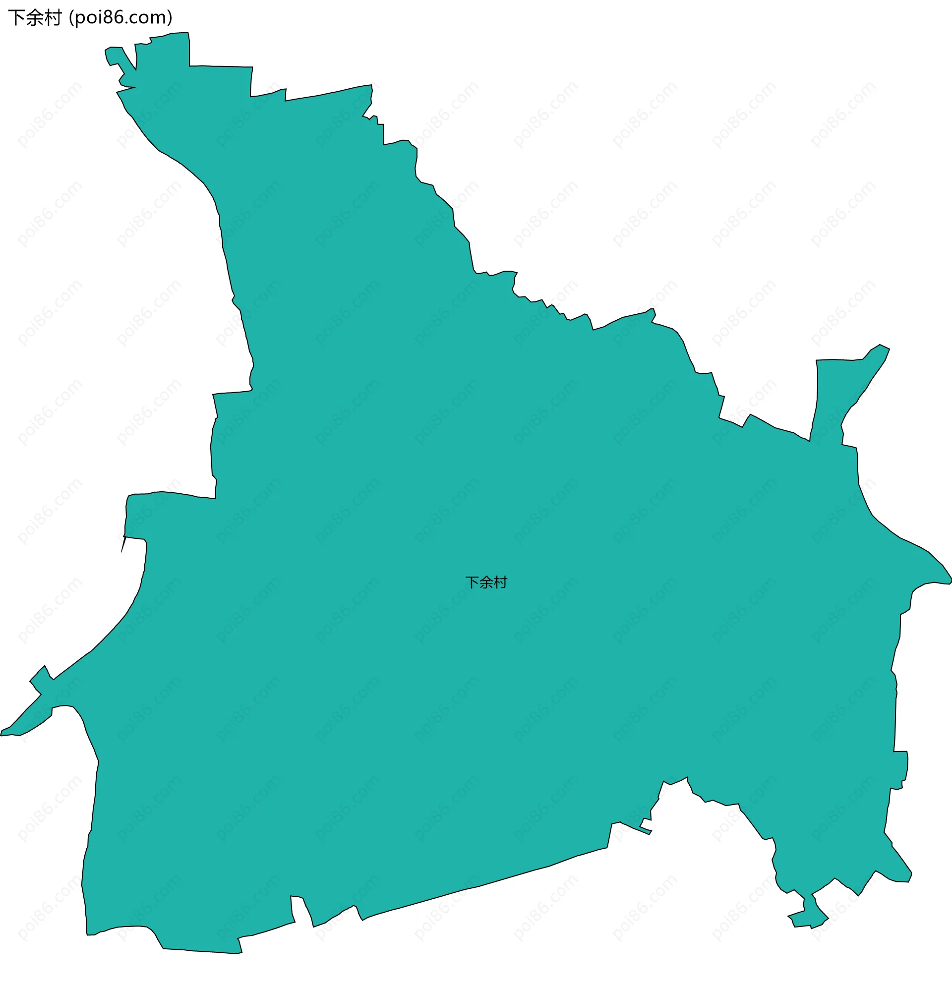 下余村边界地图