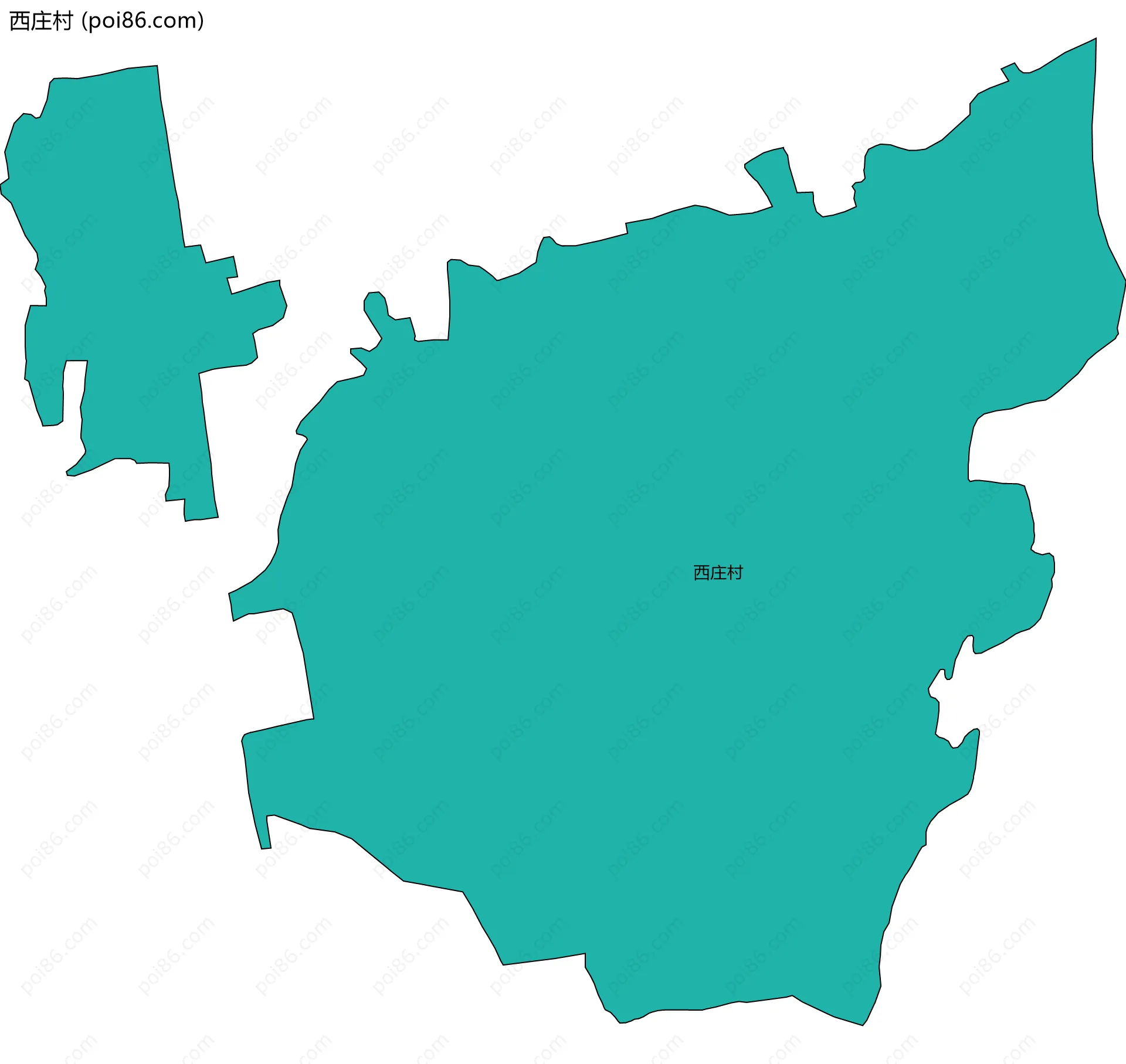 西庄村边界地图