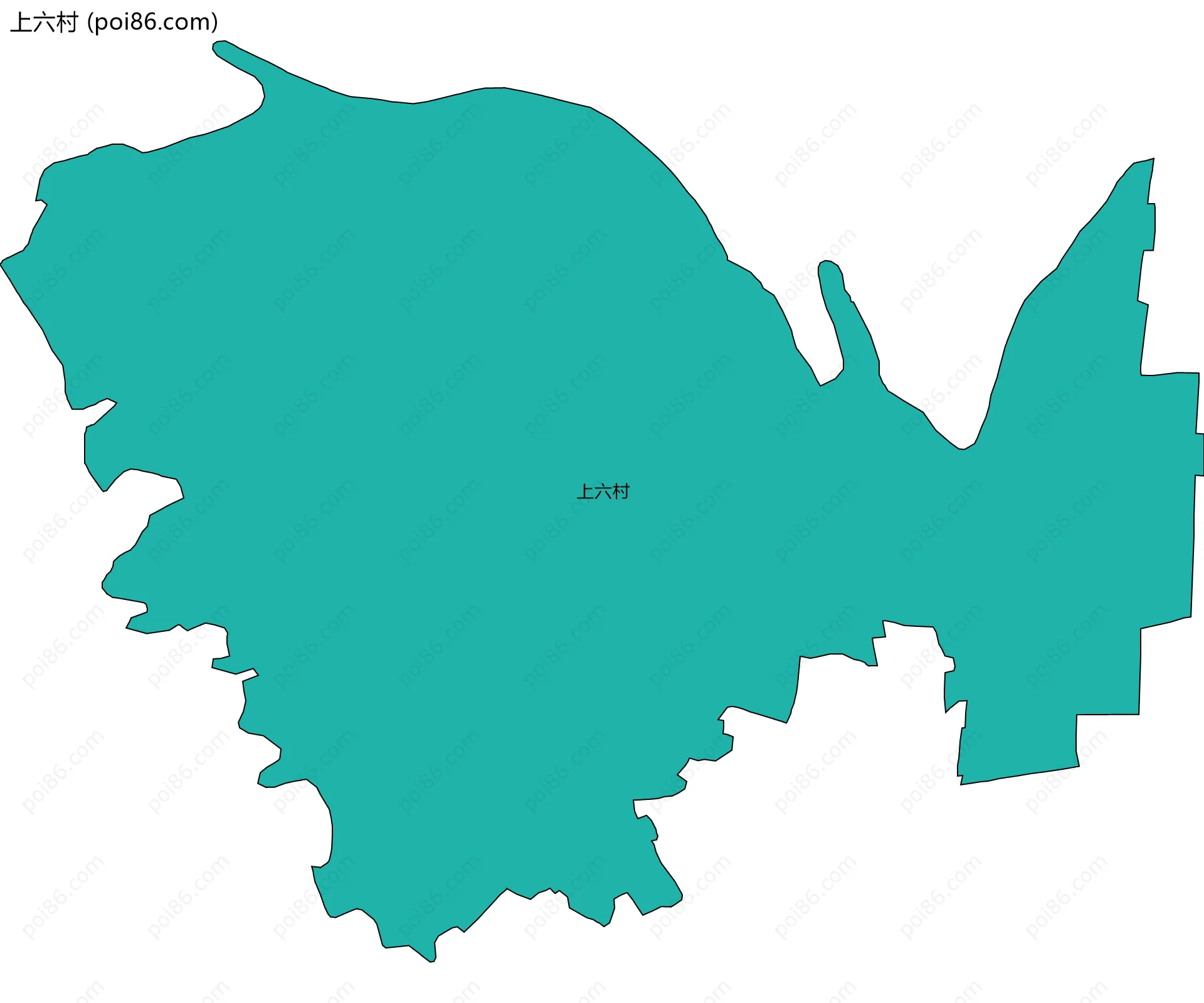 上六村边界地图
