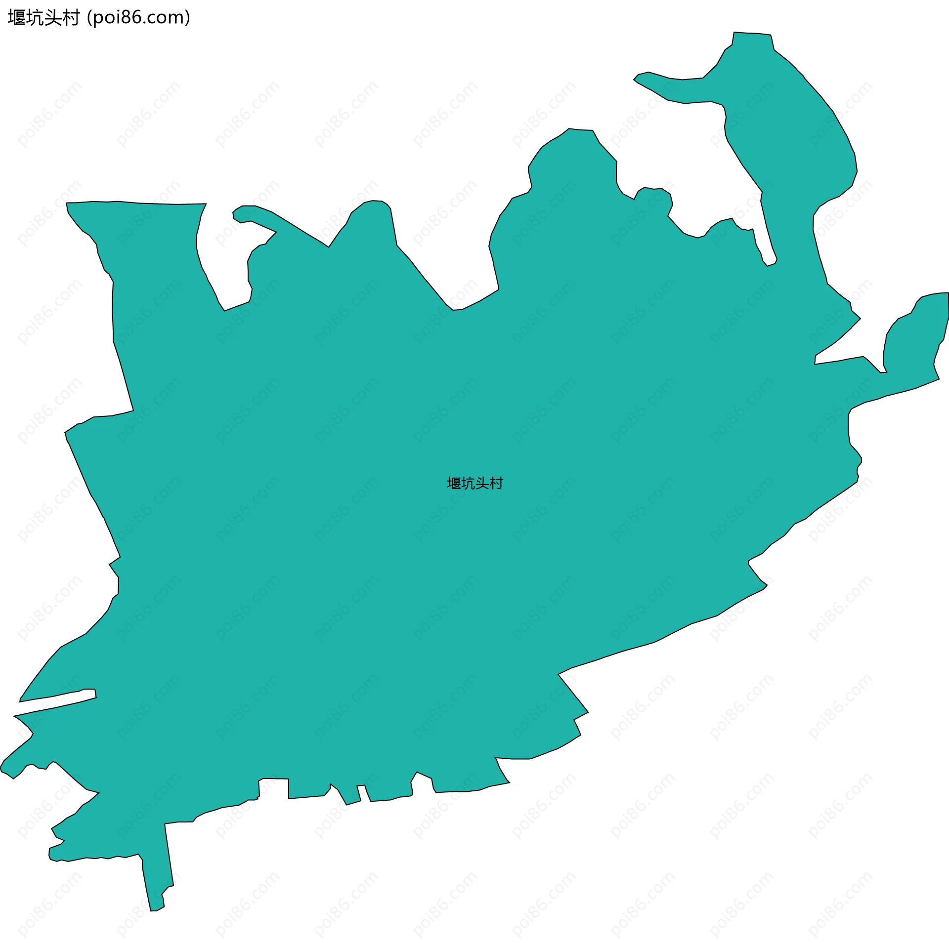 堰坑头村边界地图