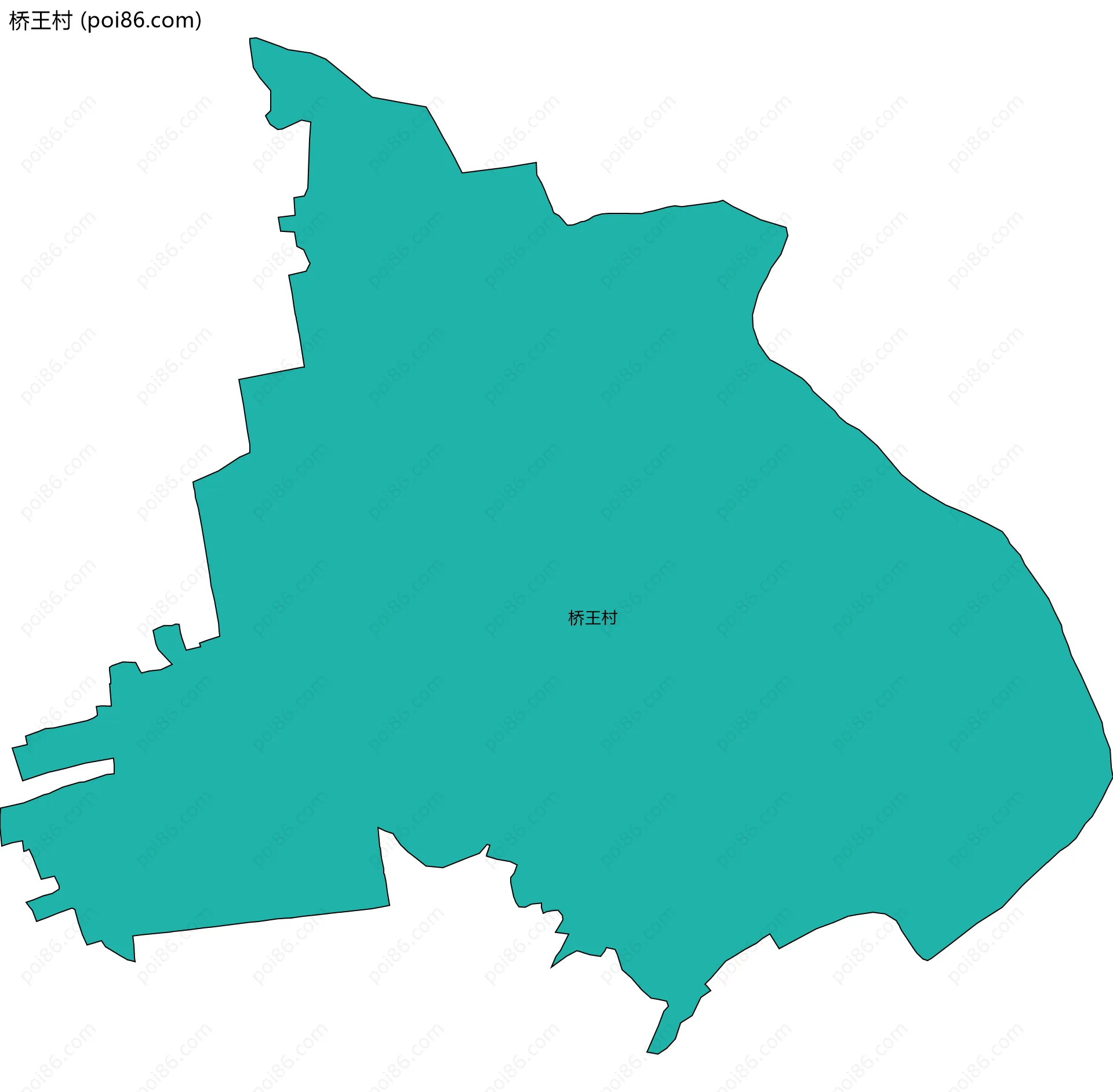 桥王村边界地图