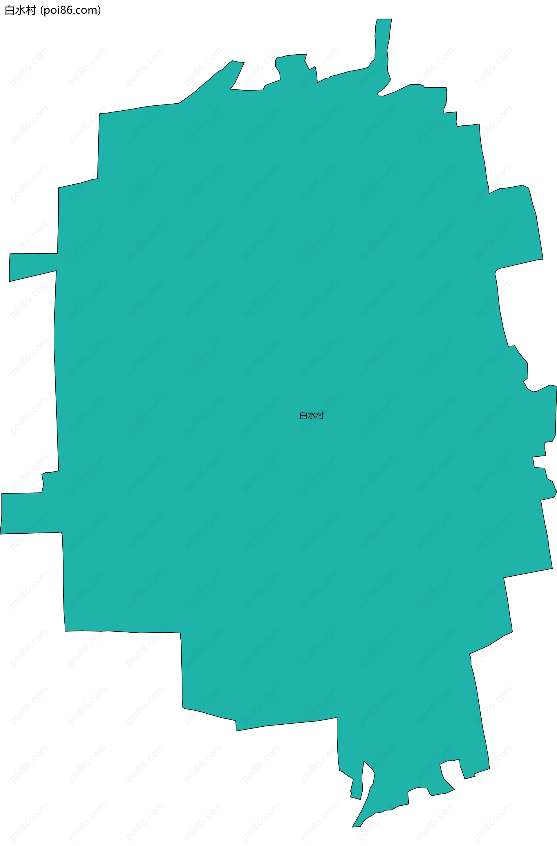 白水村边界地图