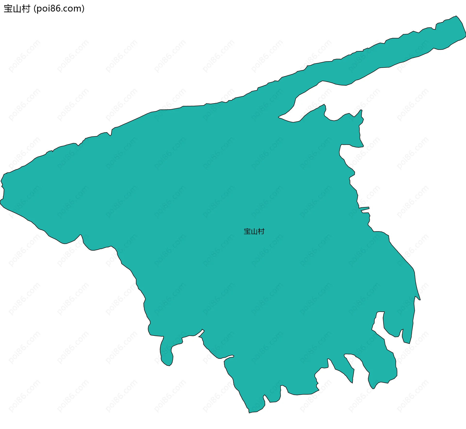 宝山村边界地图