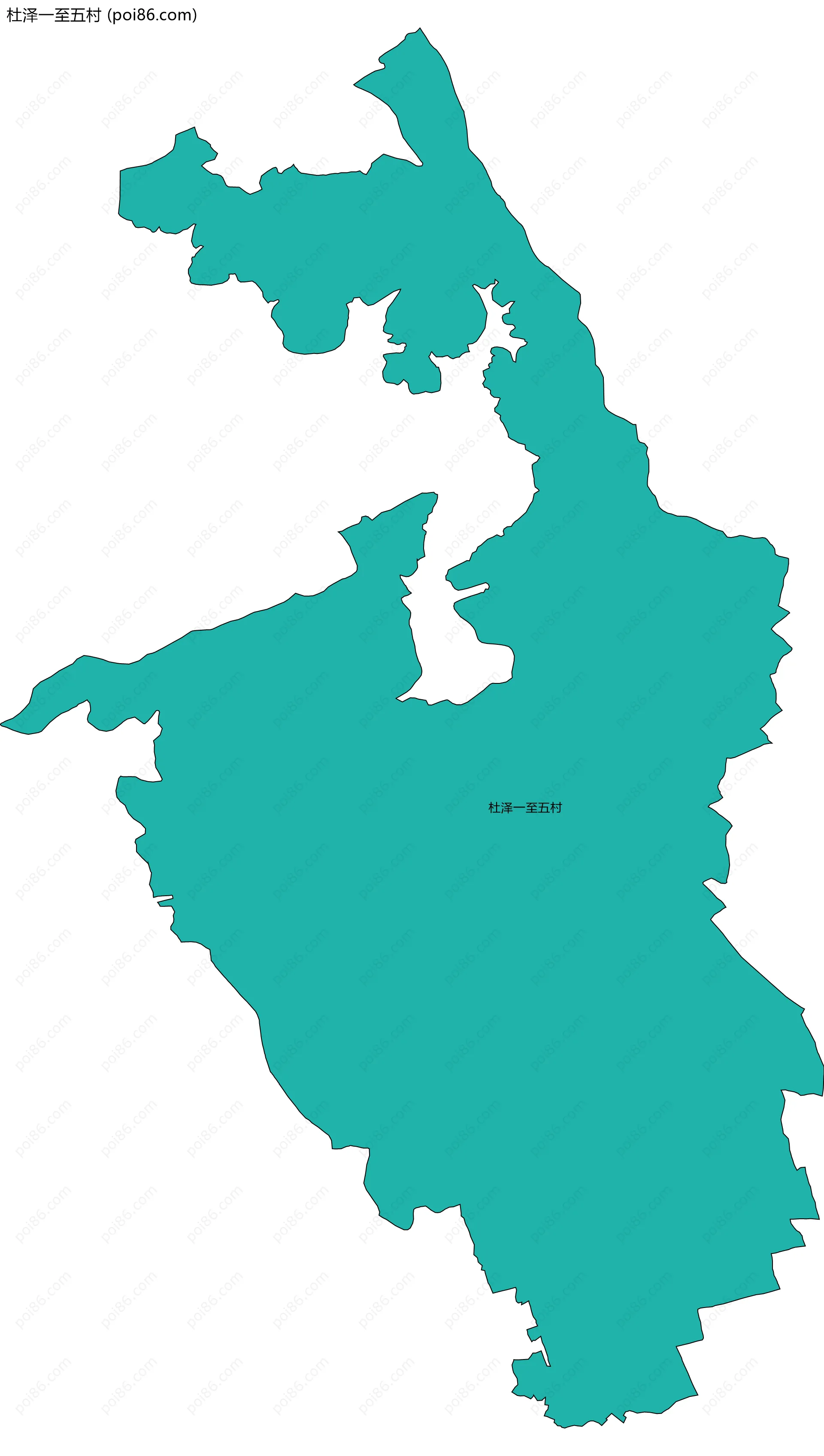 杜泽一至五村边界地图