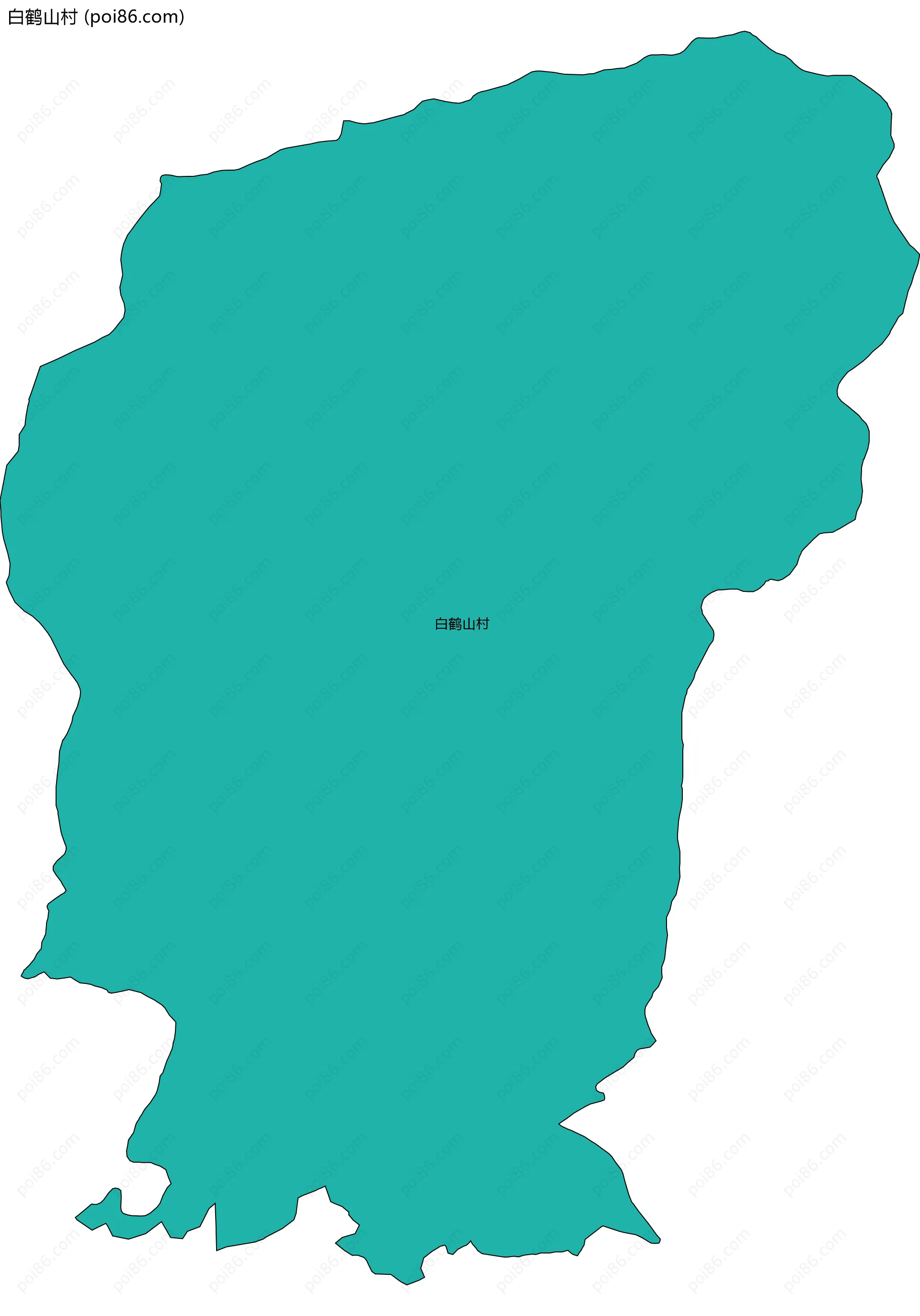 白鹤山村边界地图