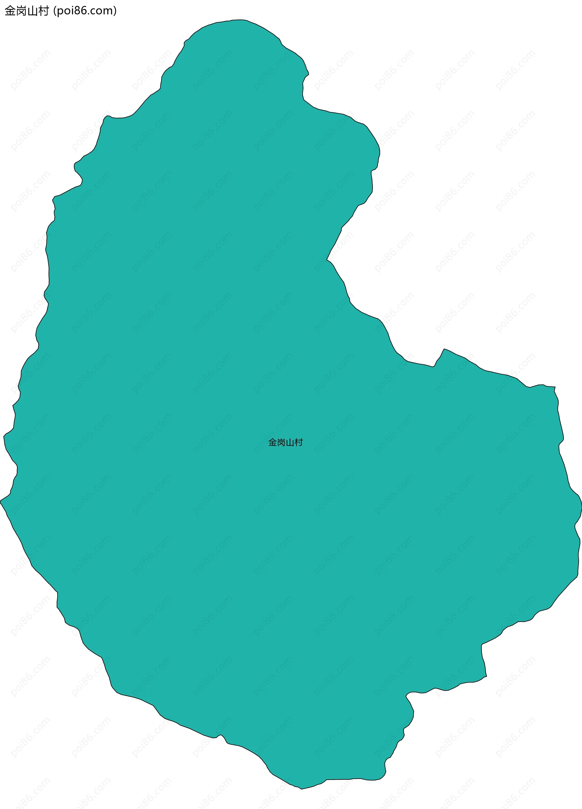 金岗山村边界地图