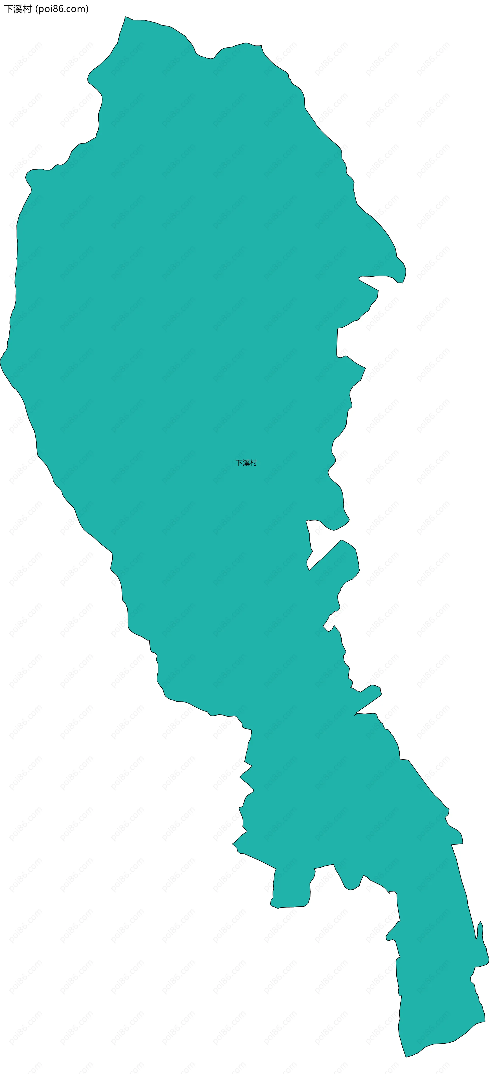 下溪村边界地图