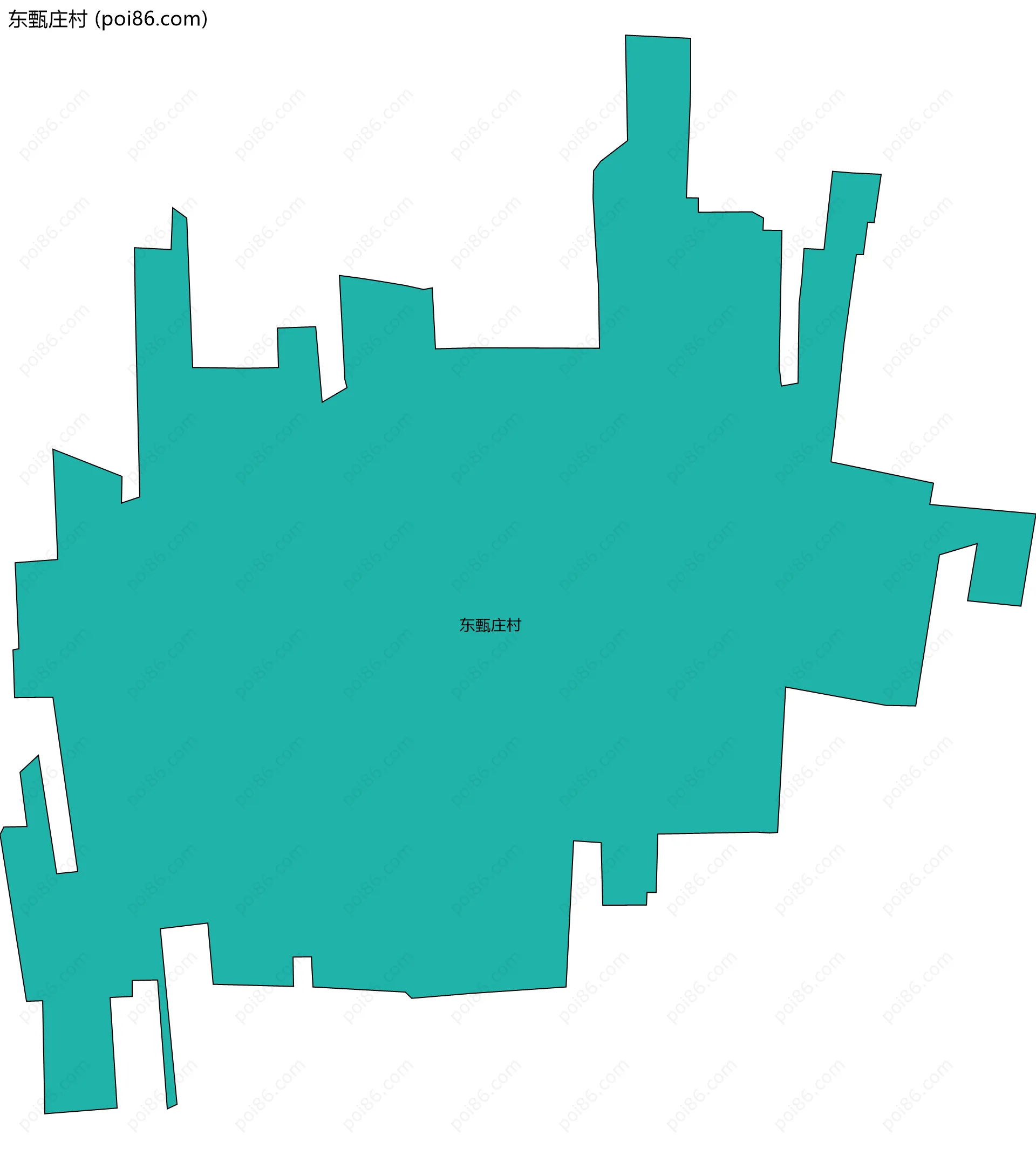 东甄庄村边界地图