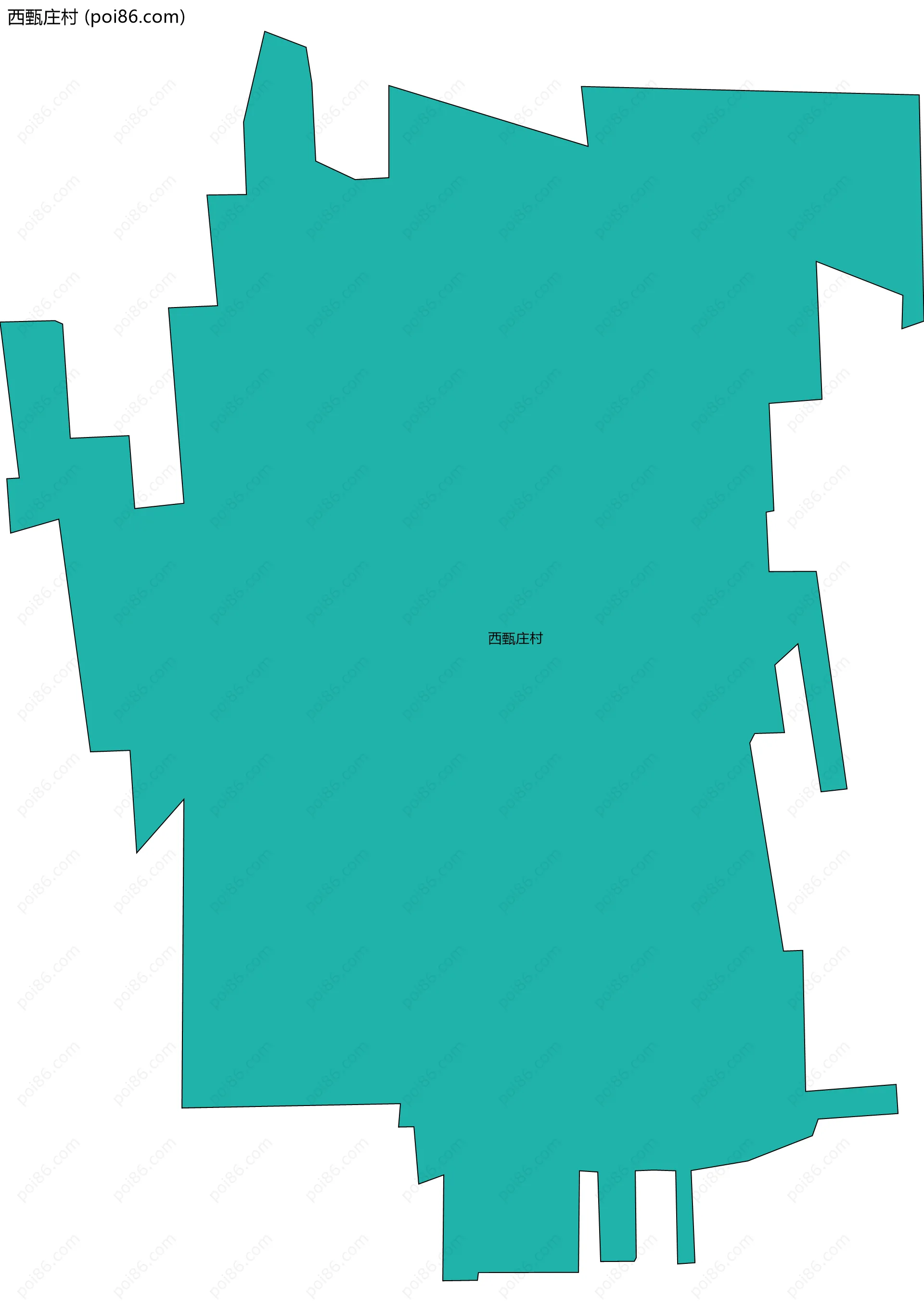 西甄庄村边界地图