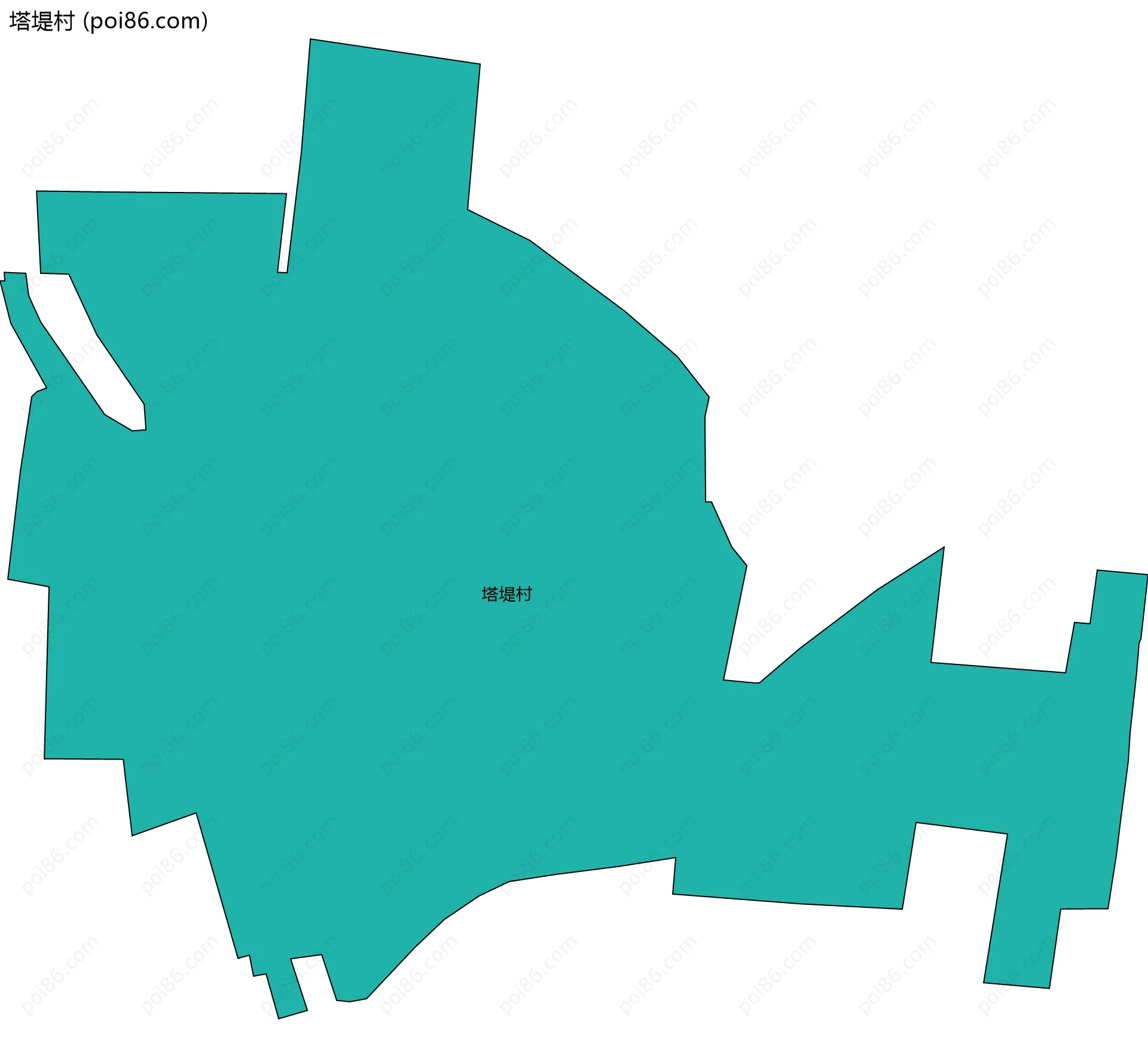 塔堤村边界地图