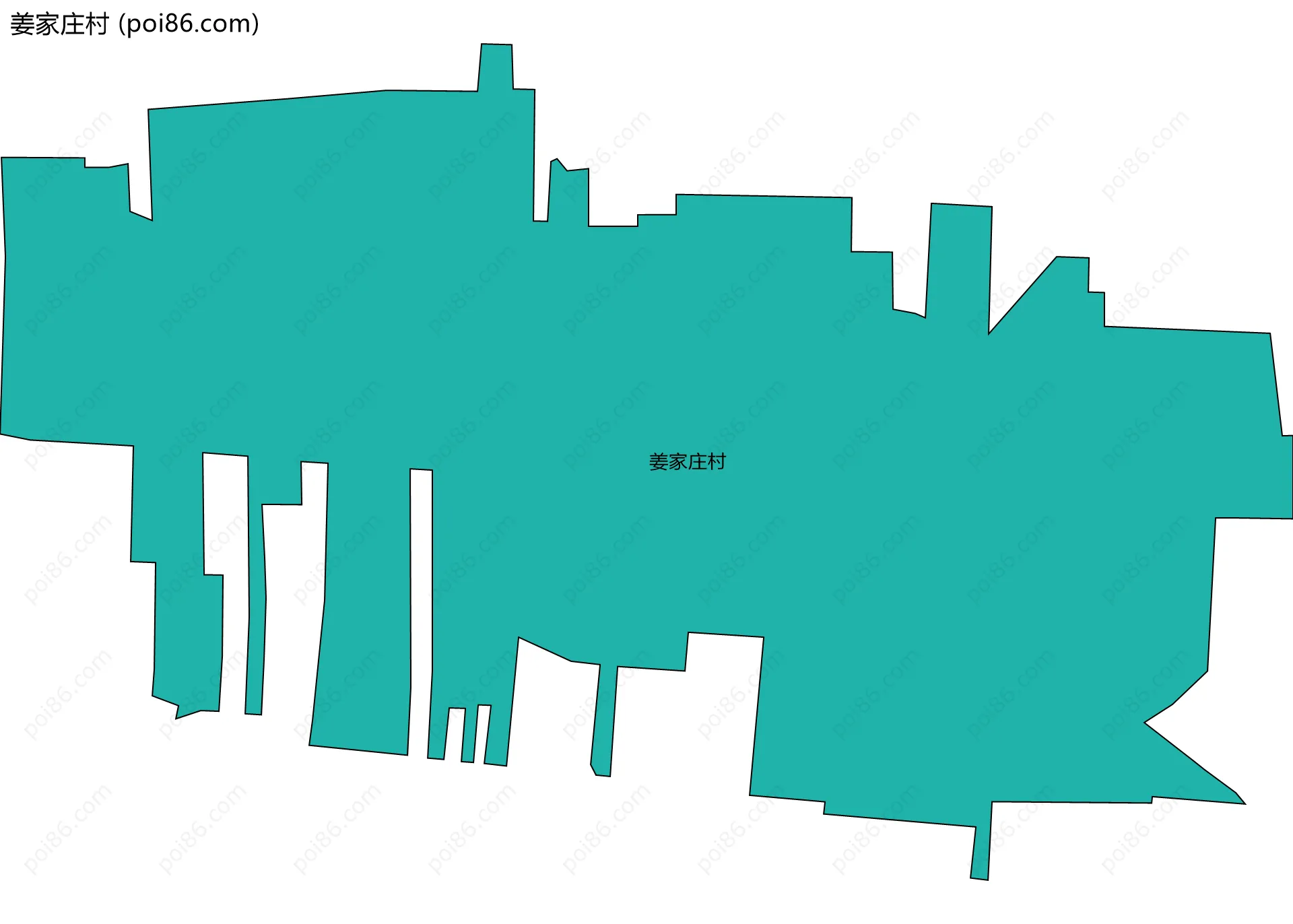 姜家庄村边界地图