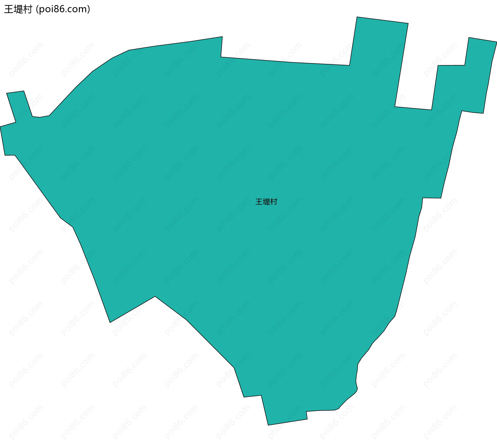 王堤村边界地图