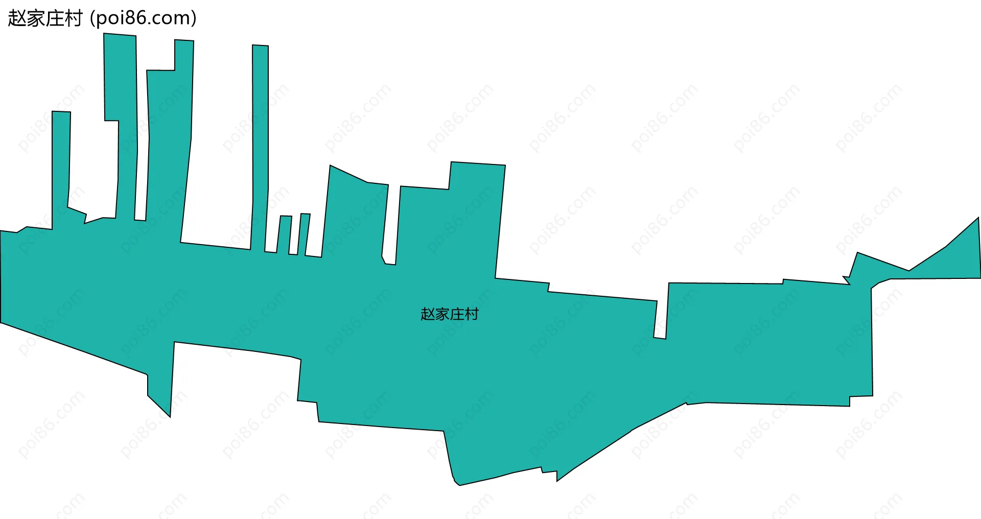 赵家庄村边界地图