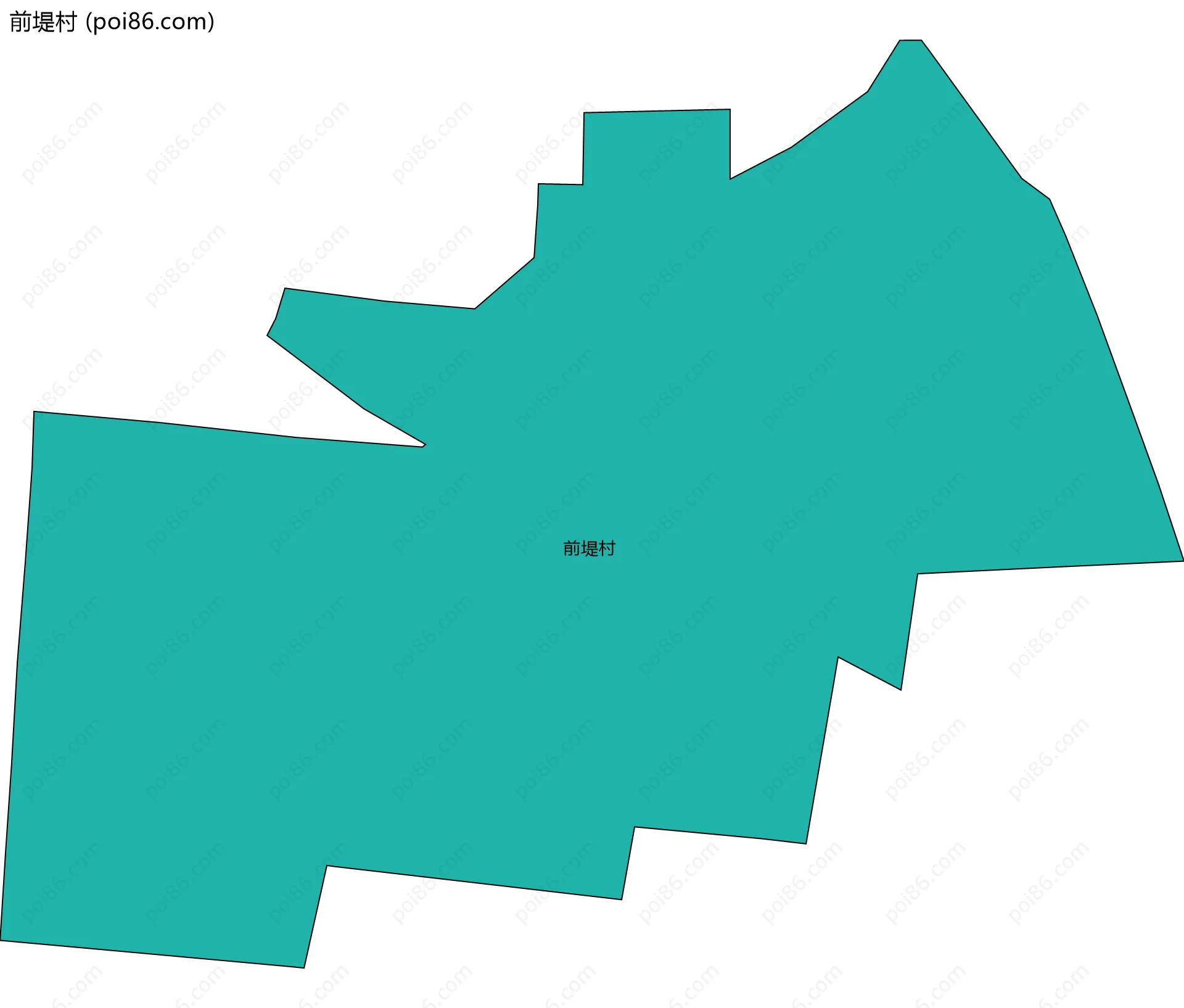 前堤村边界地图