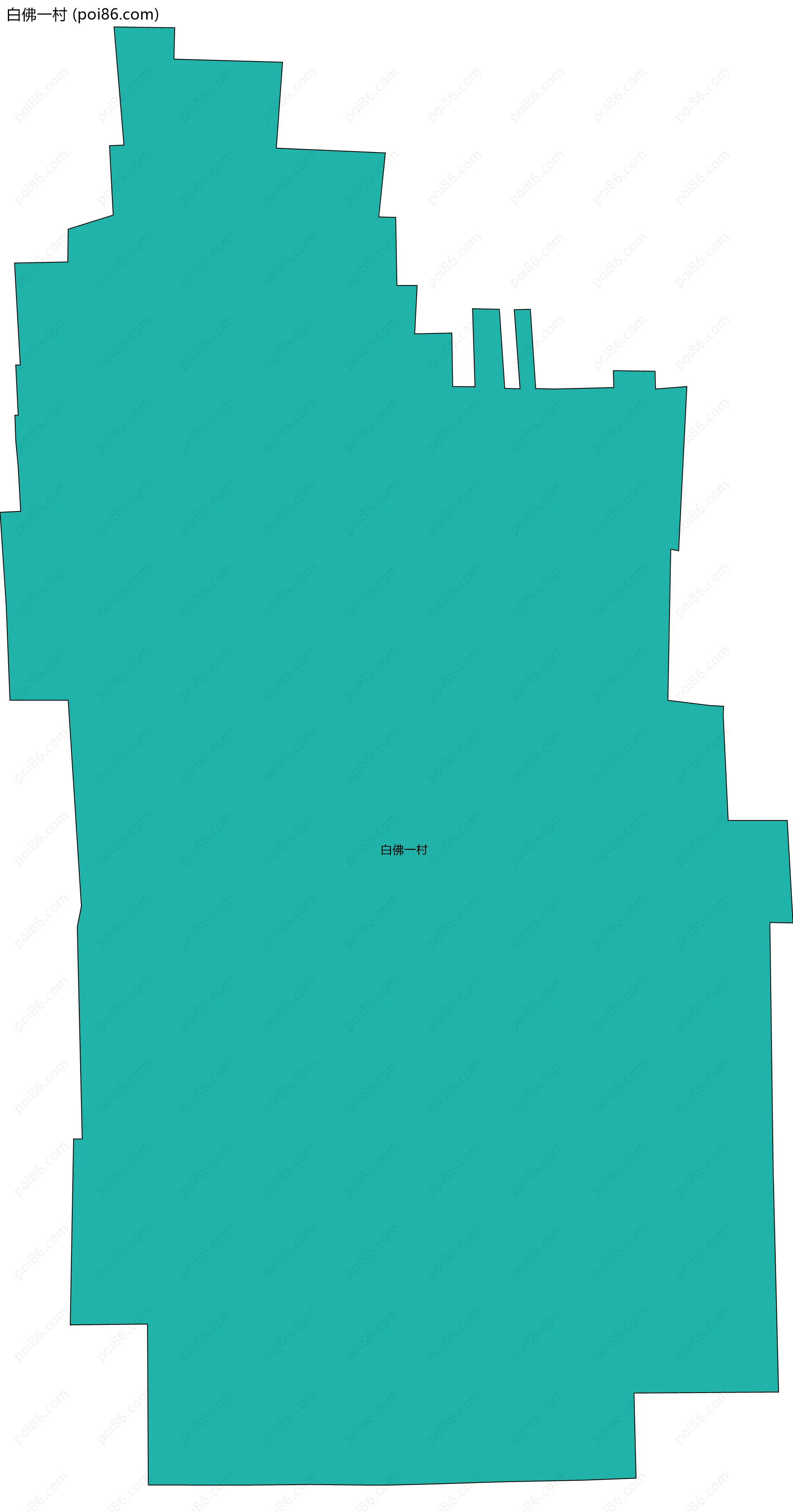 白佛一村边界地图