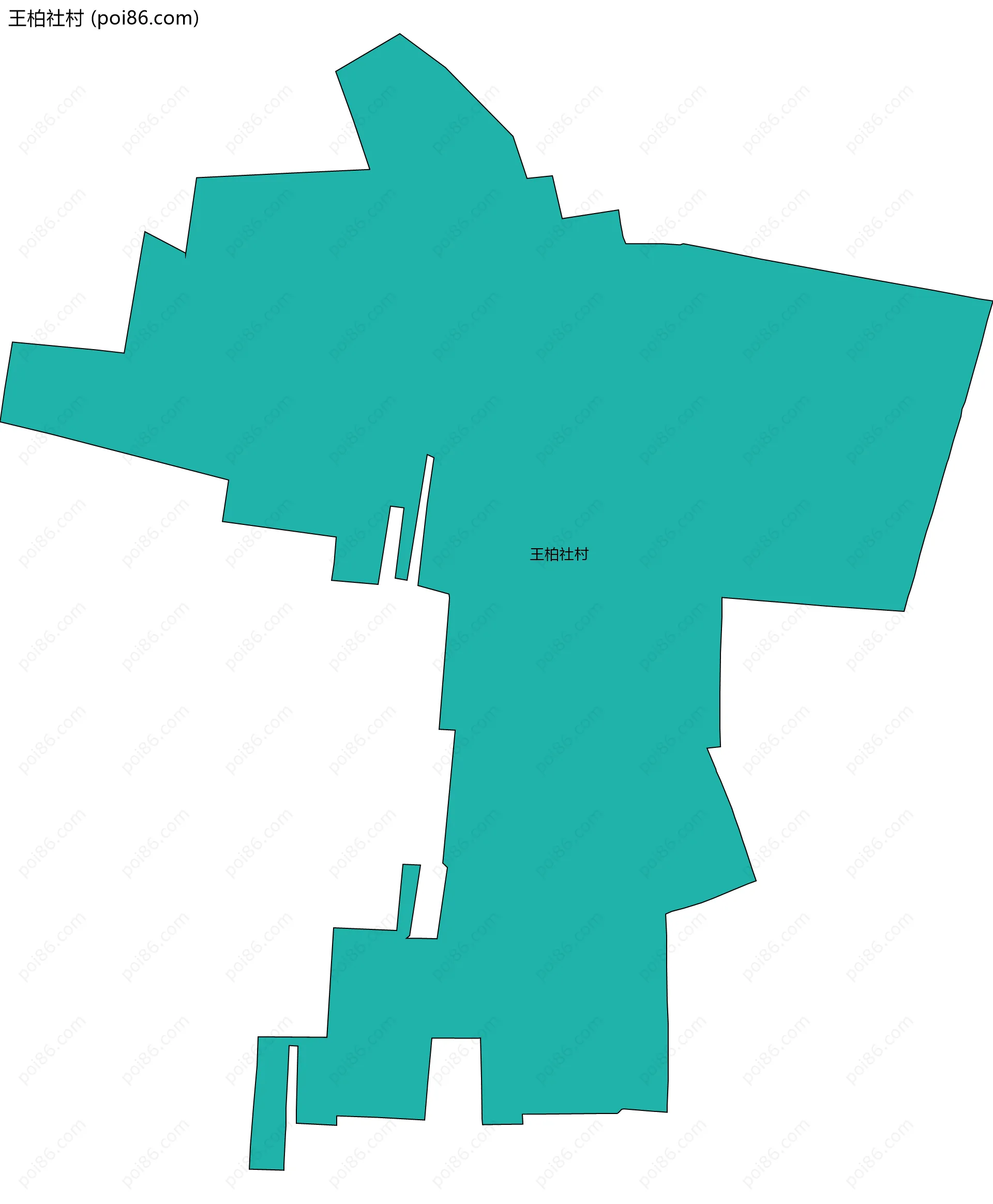 王柏社村边界地图