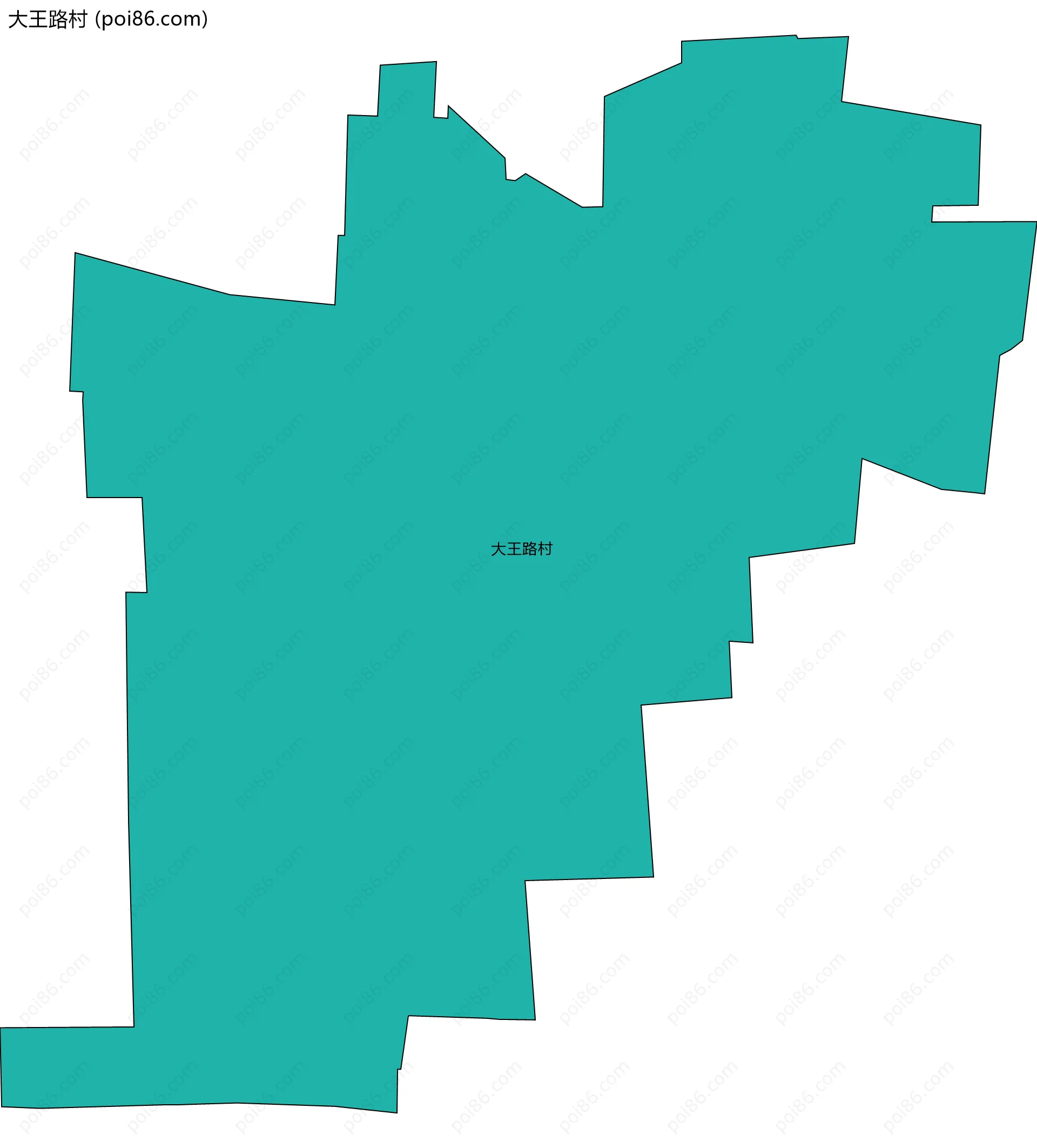 大王路村边界地图