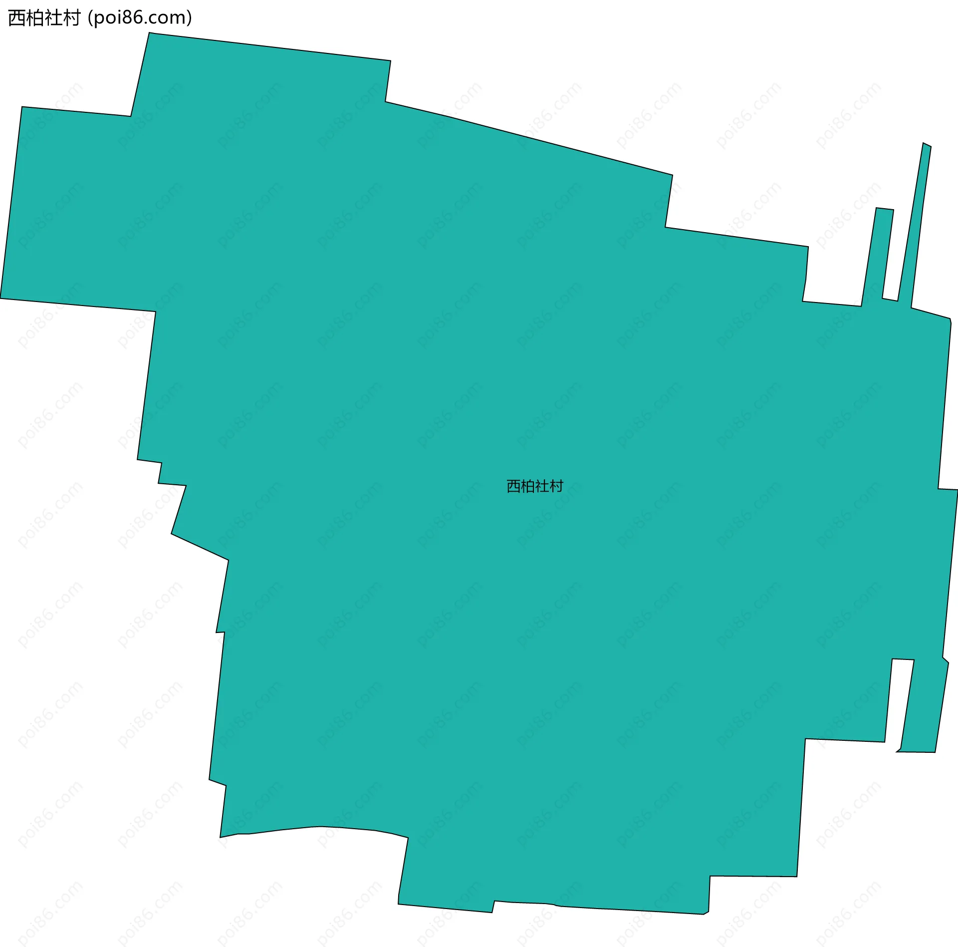 西柏社村边界地图