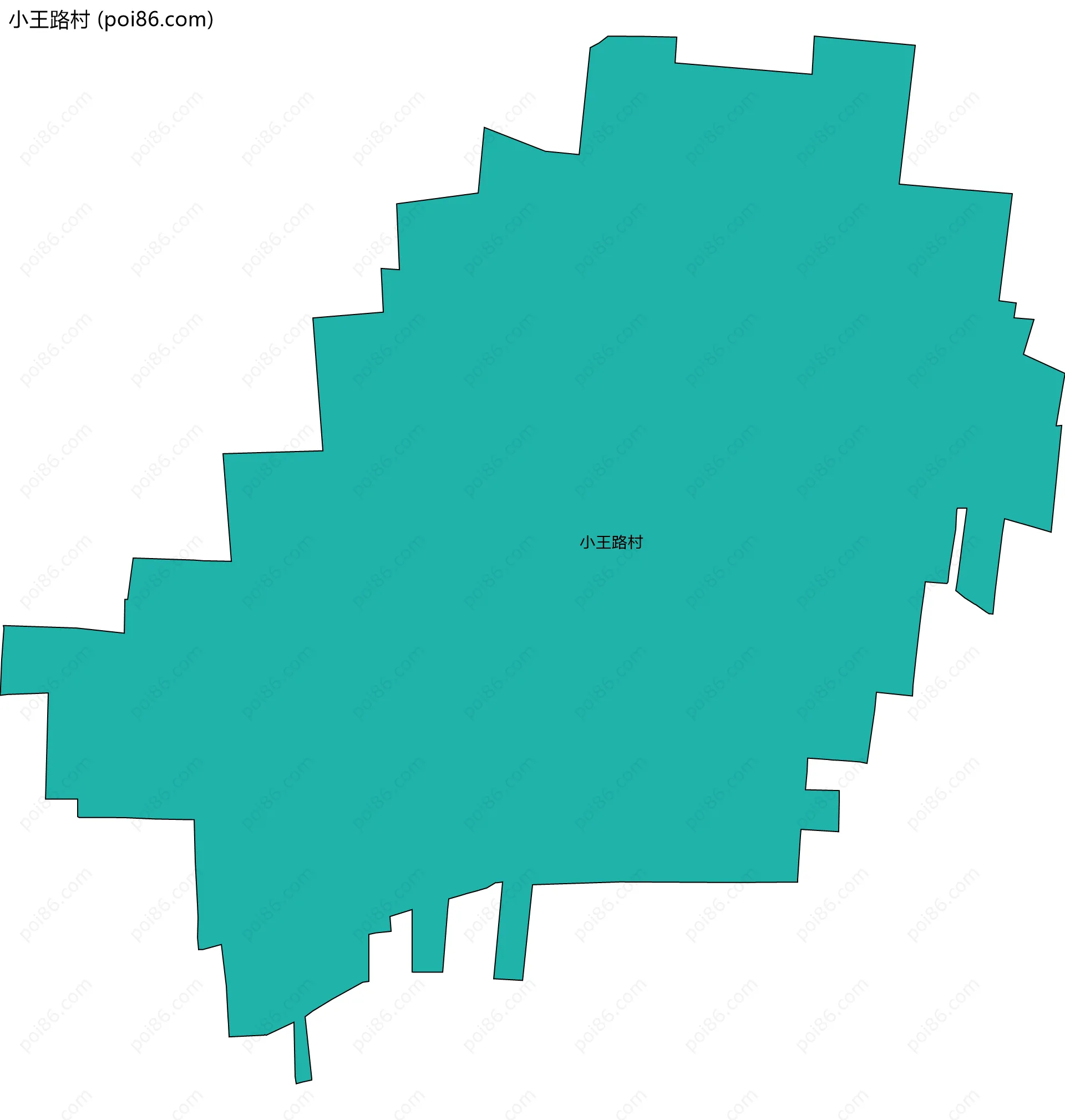 小王路村边界地图