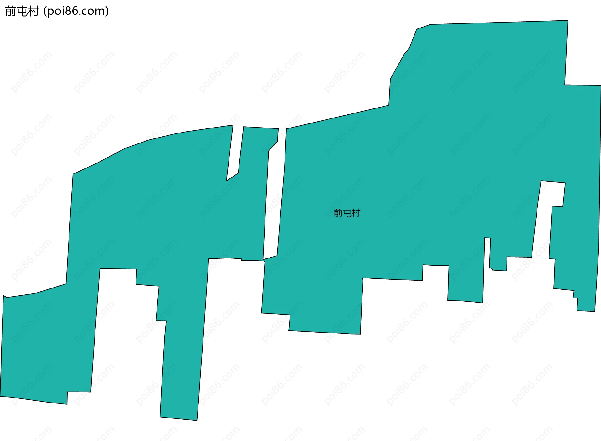 前屯村边界地图