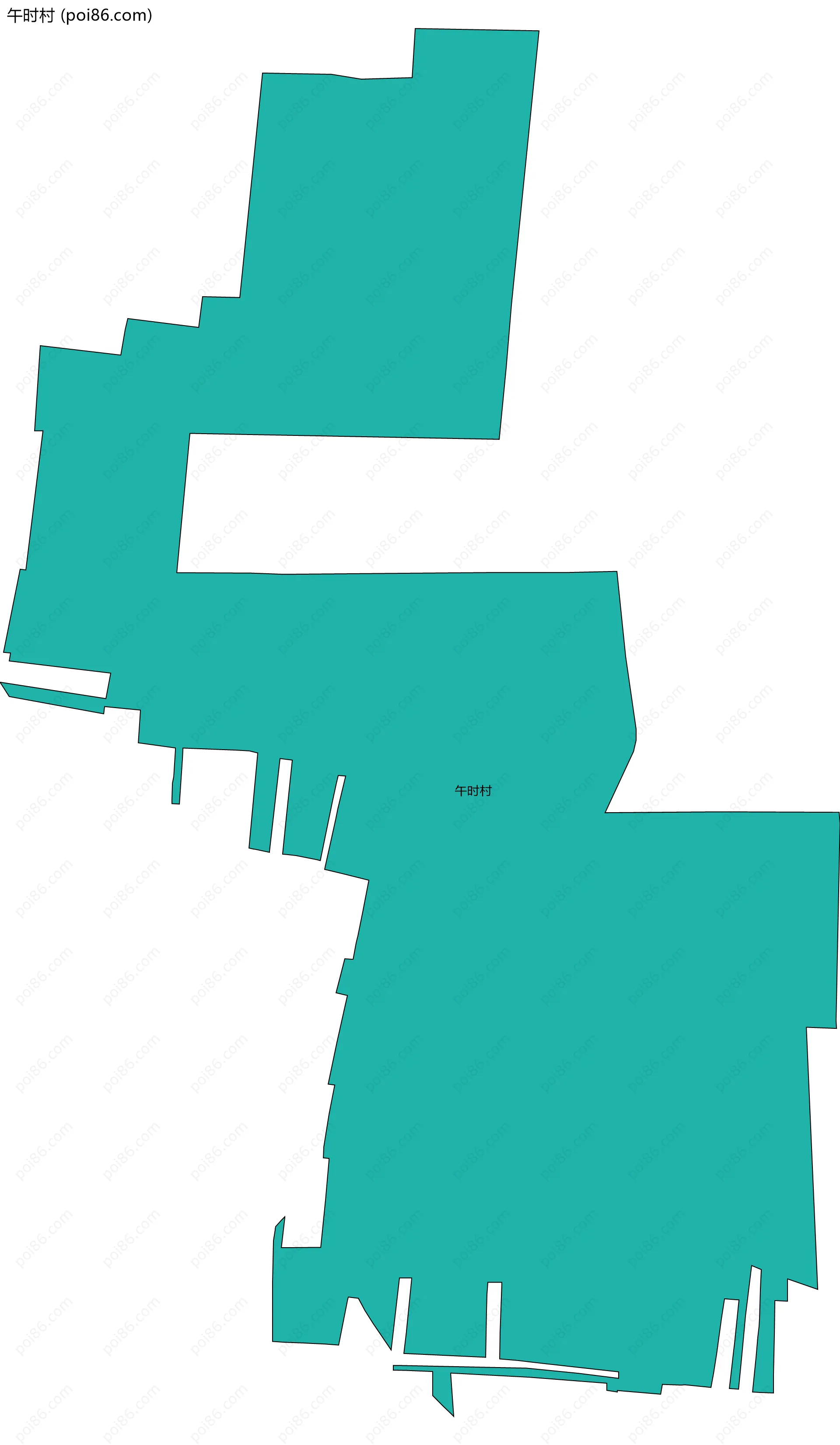 午时村边界地图