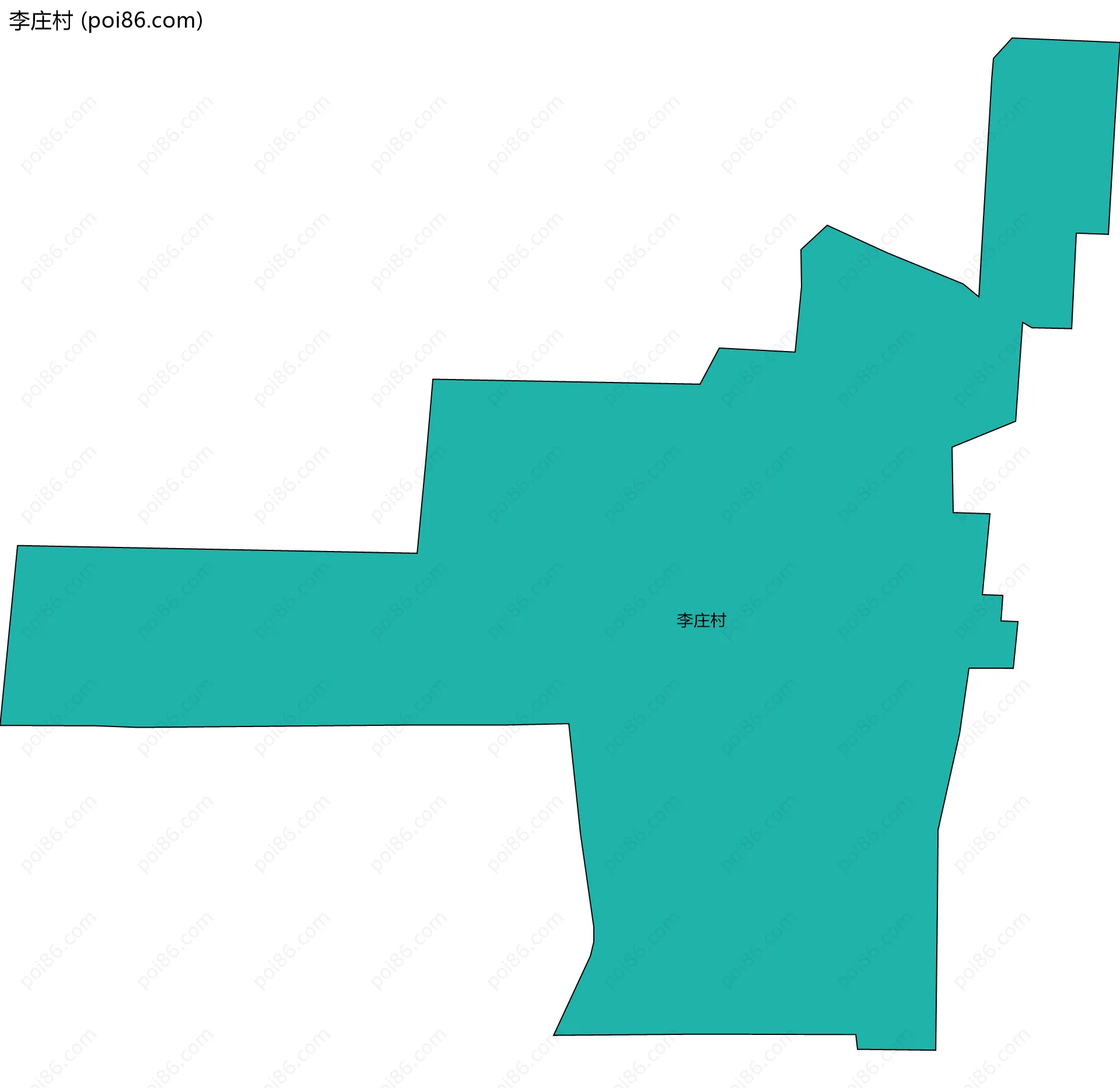 李庄村边界地图
