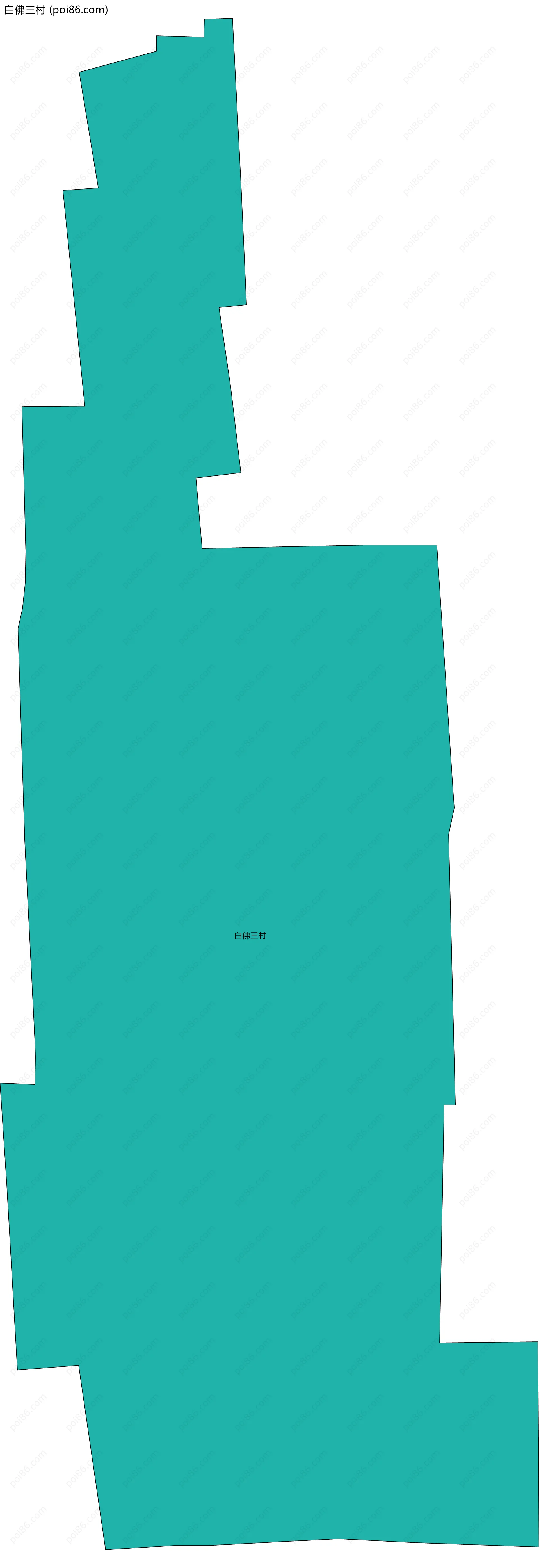 白佛三村边界地图