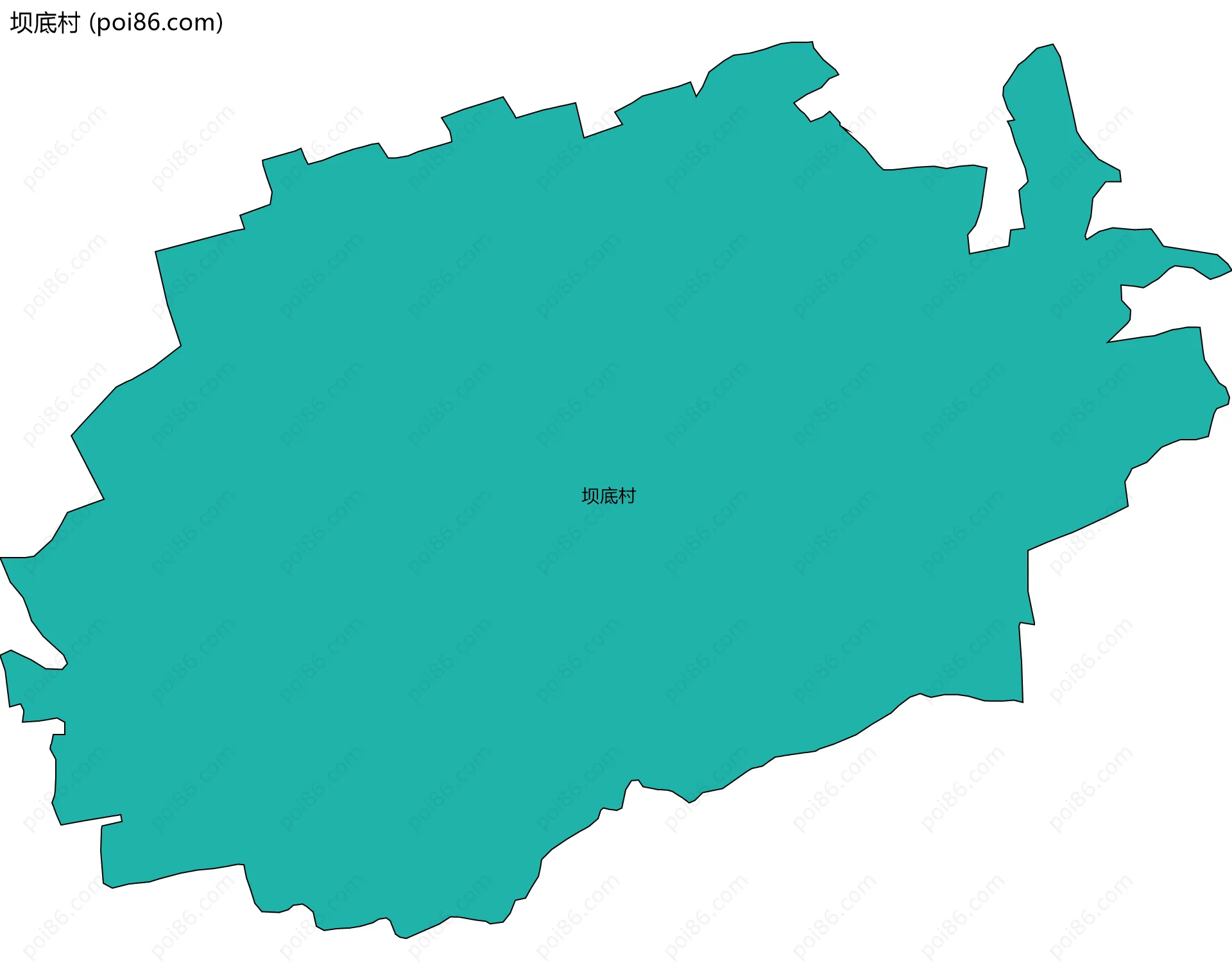 坝底村边界地图