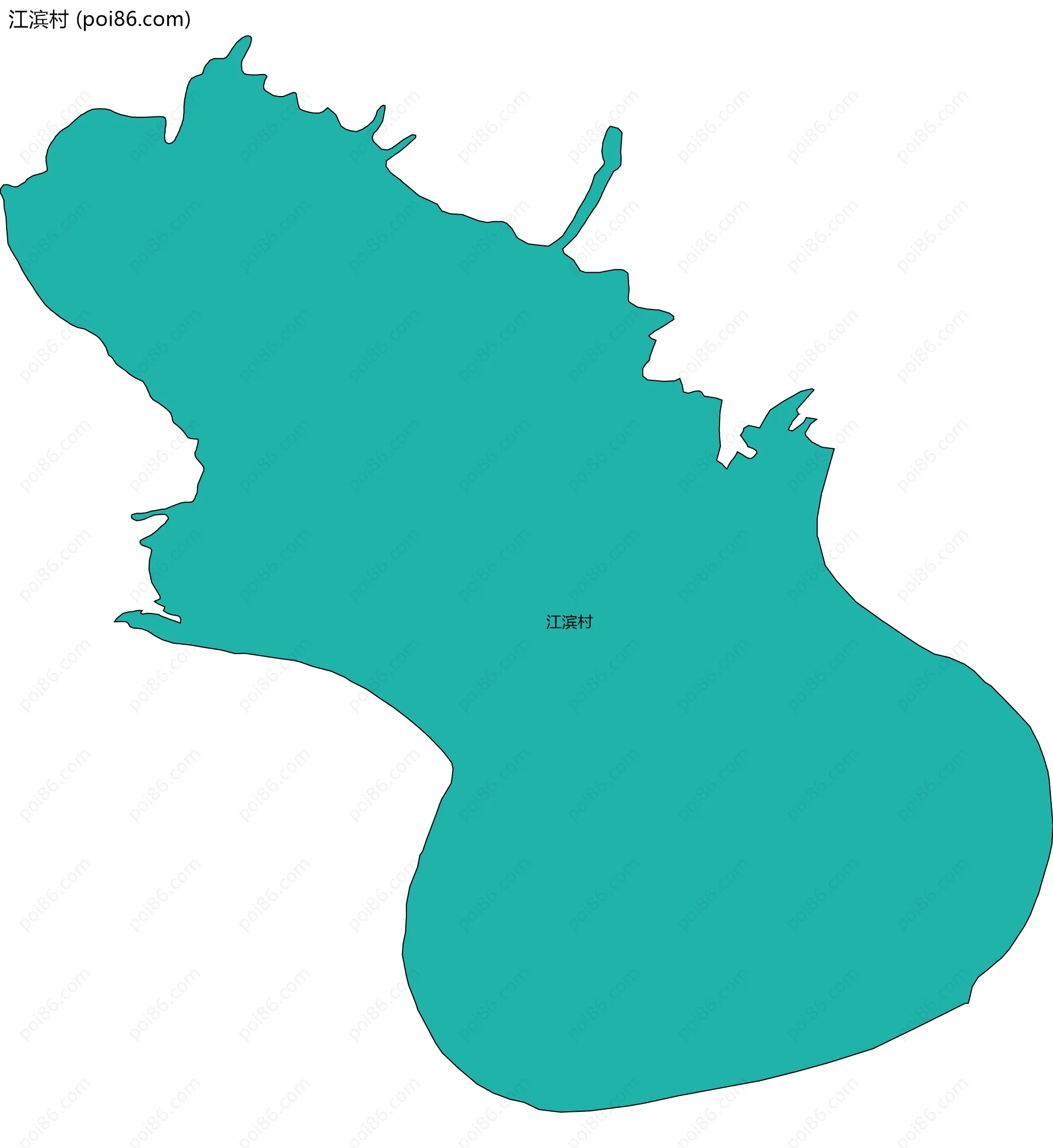 江滨村边界地图