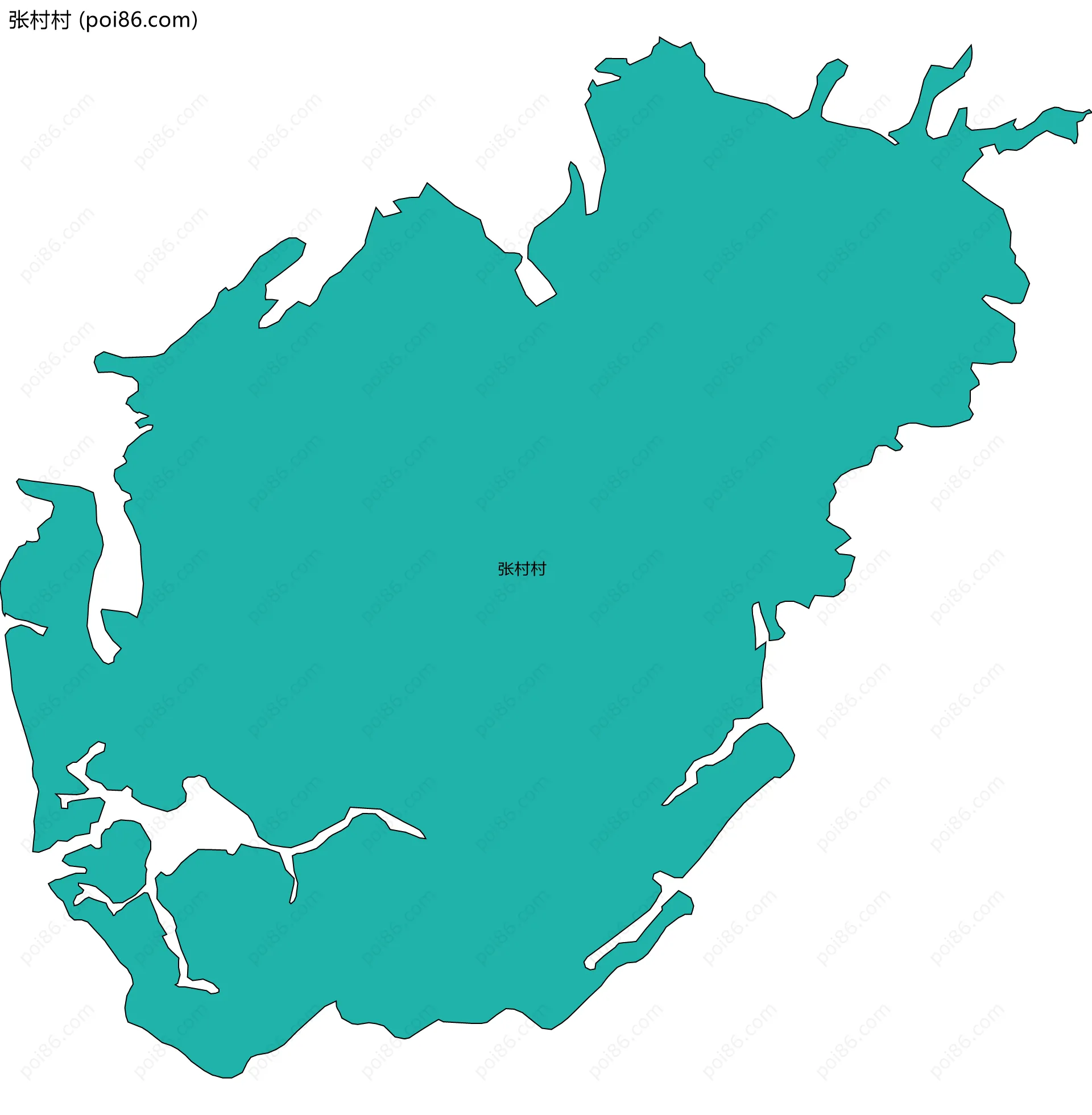 张村村边界地图
