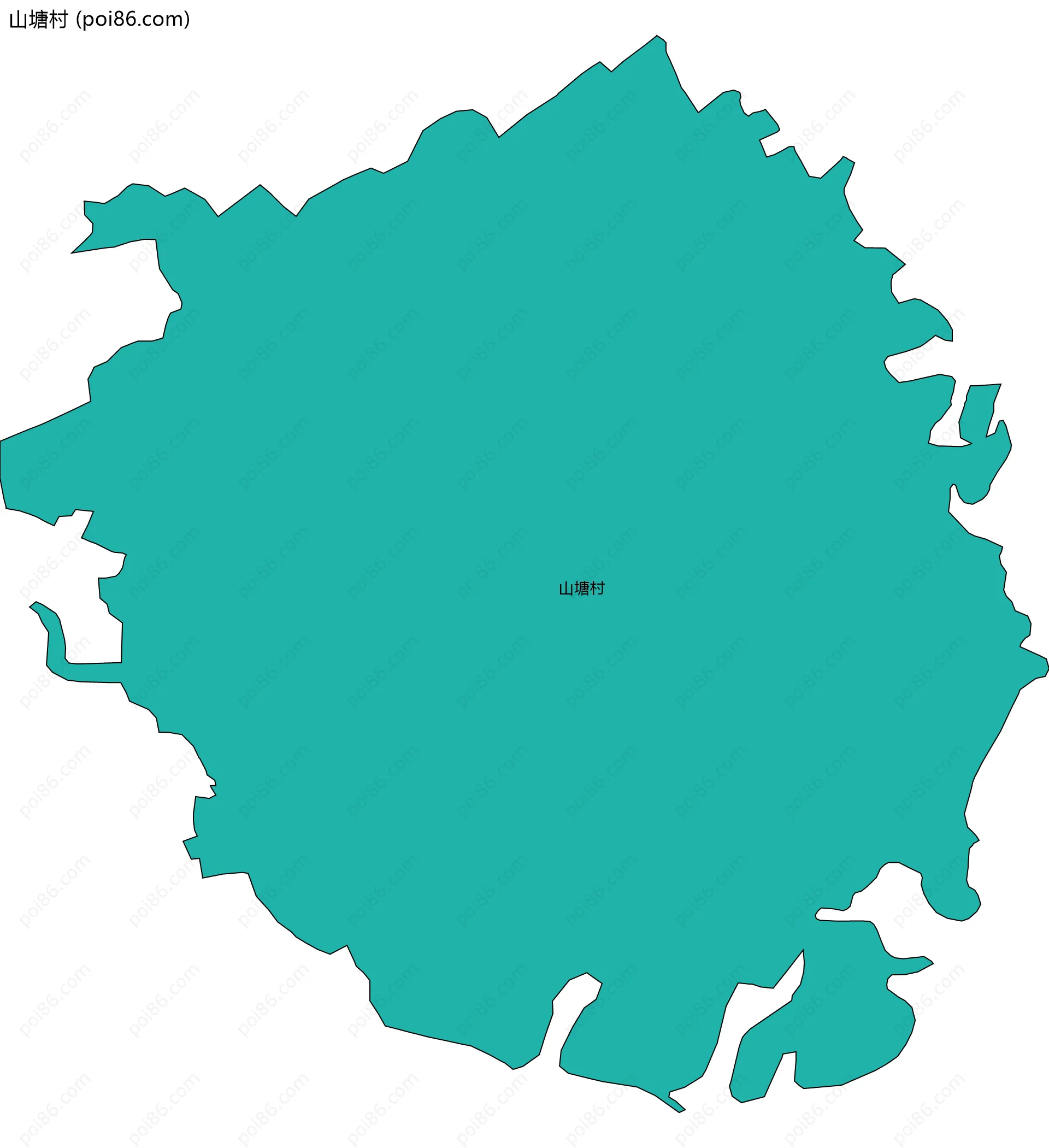 山塘村边界地图