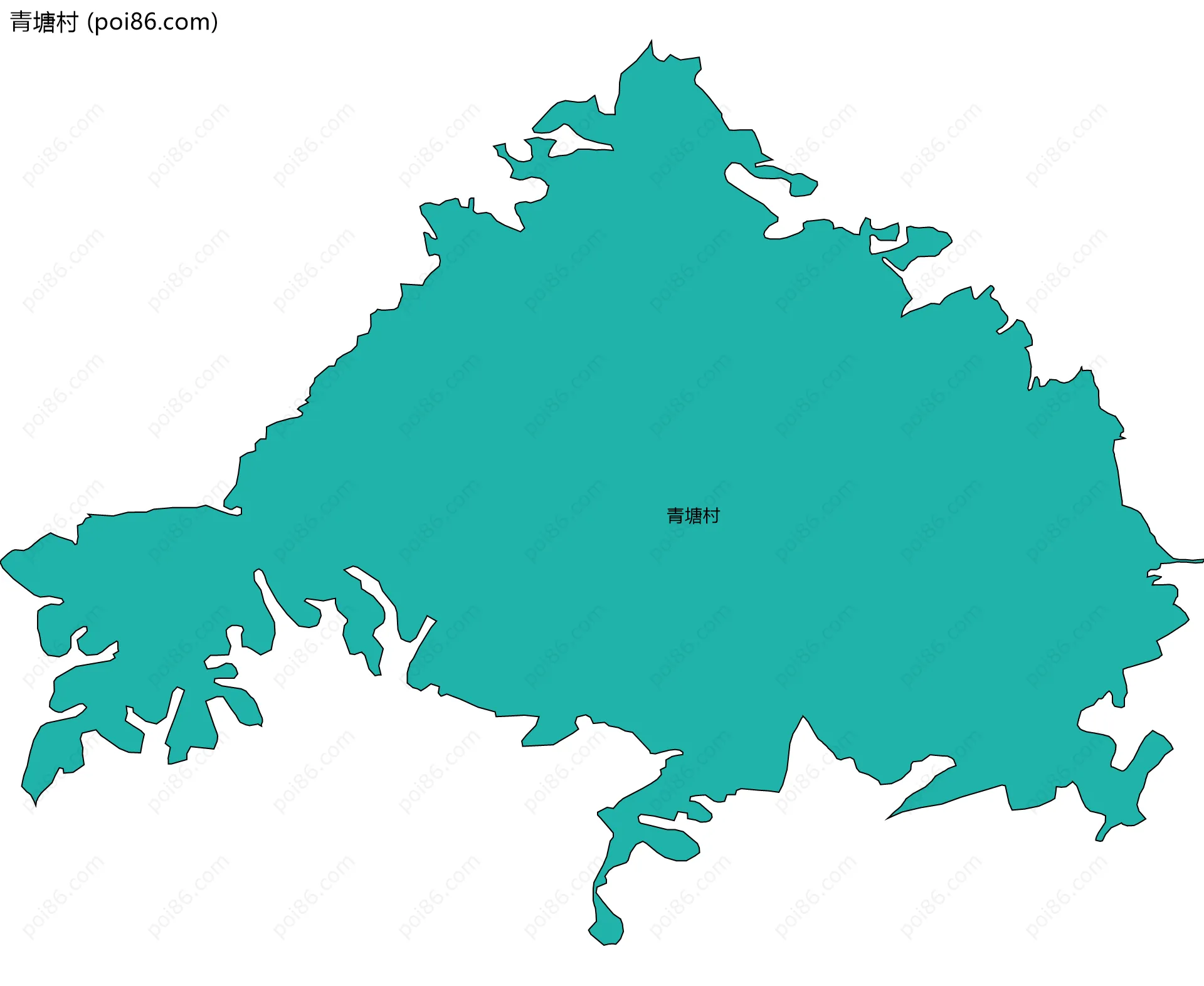 青塘村边界地图