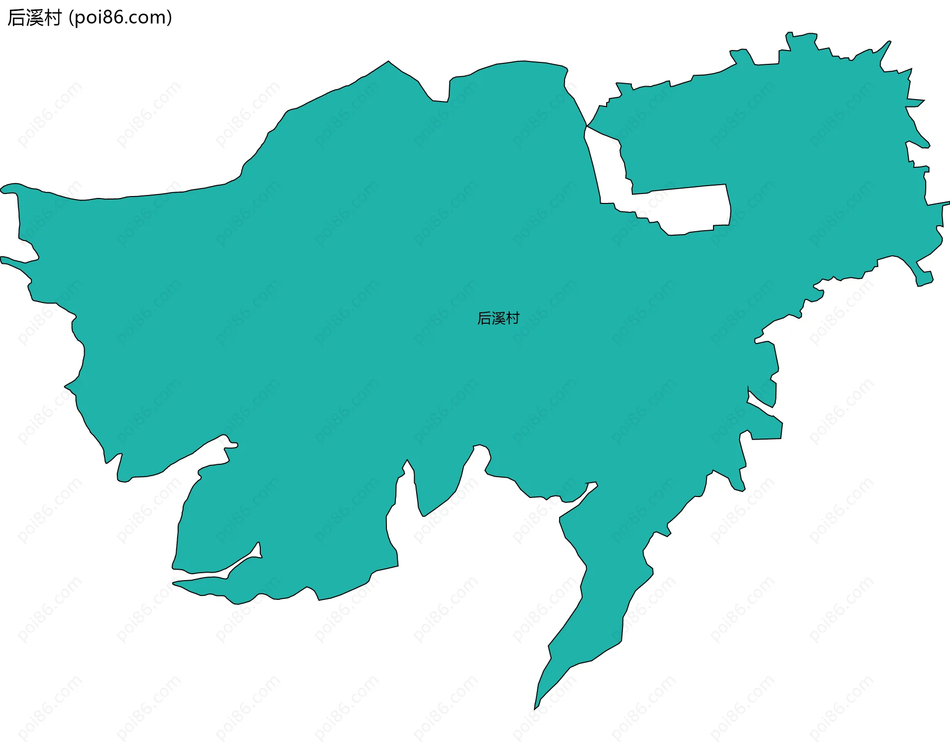 后溪村边界地图