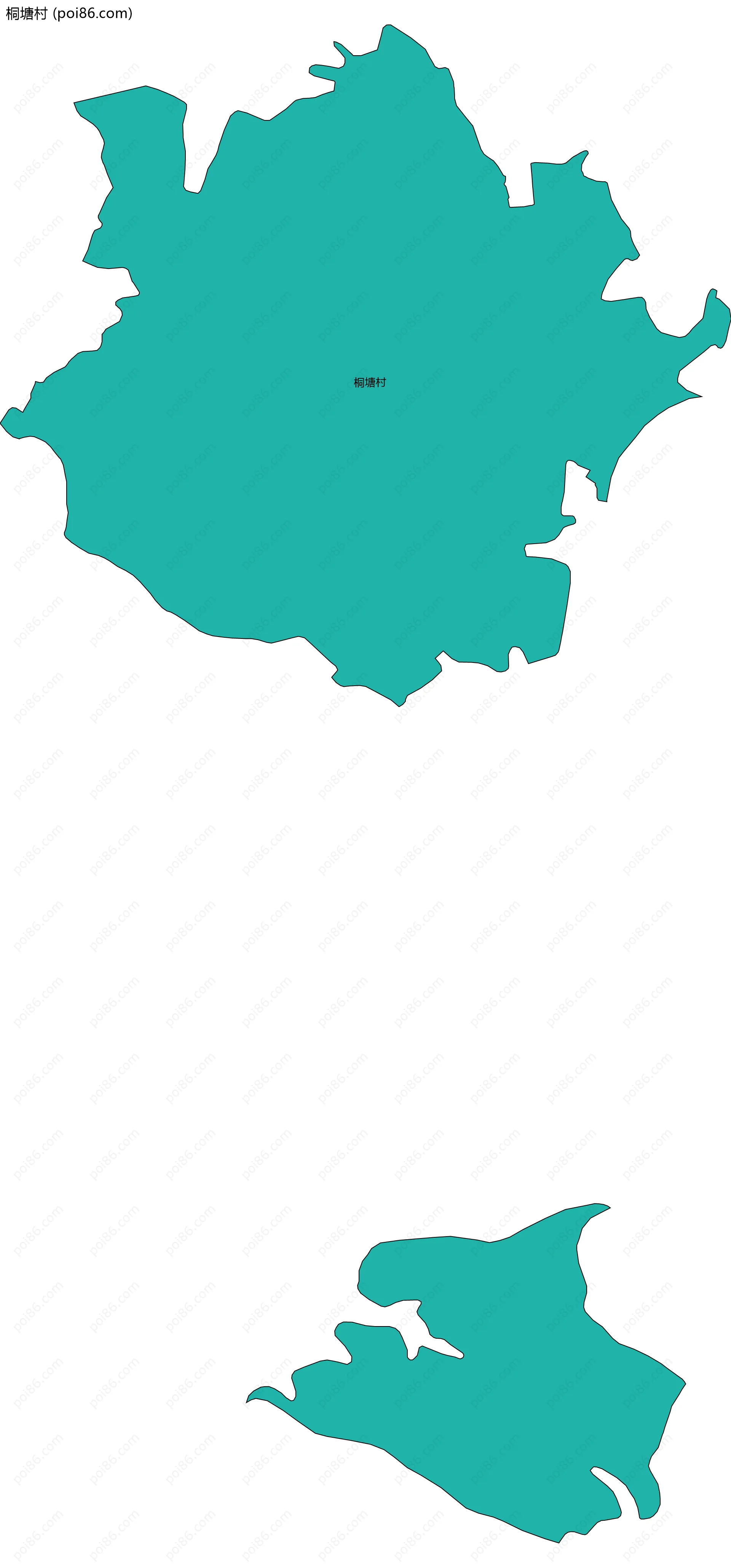 桐塘村边界地图