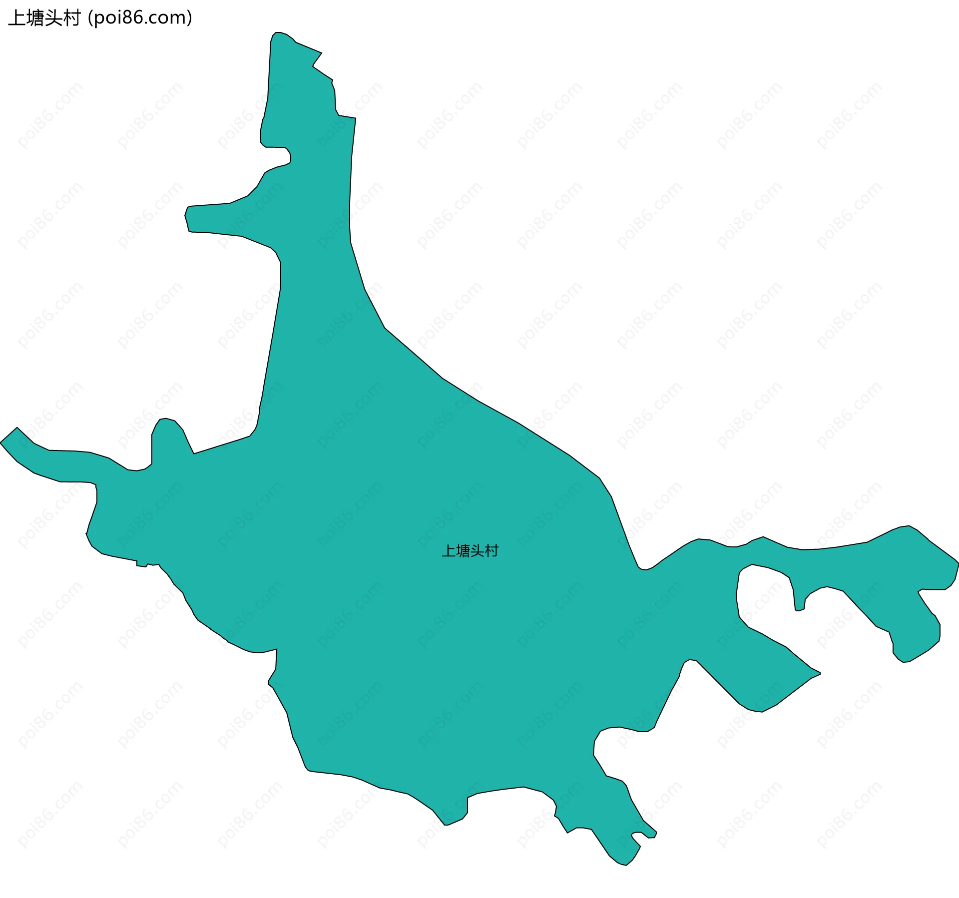 上塘头村边界地图