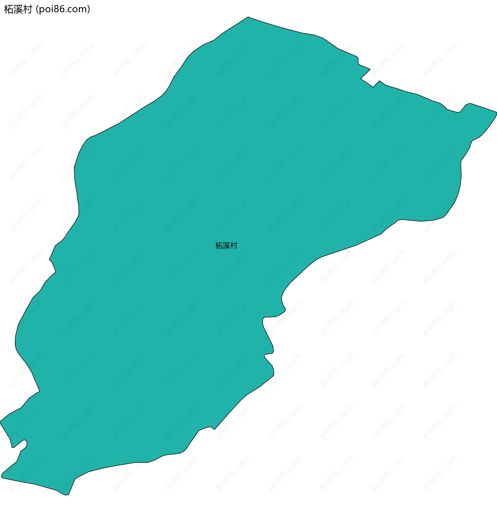 柘溪村边界地图