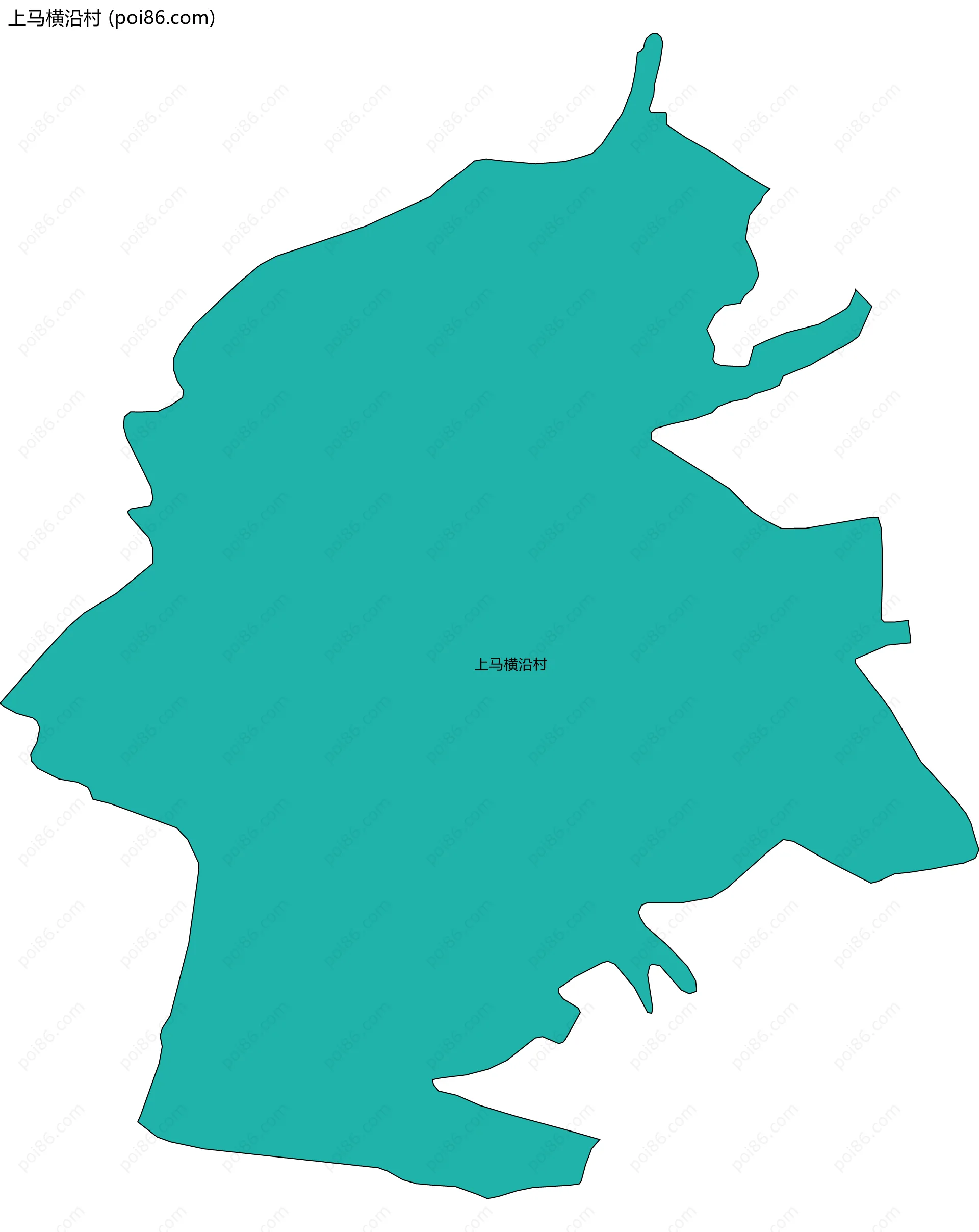 上马横沿村边界地图