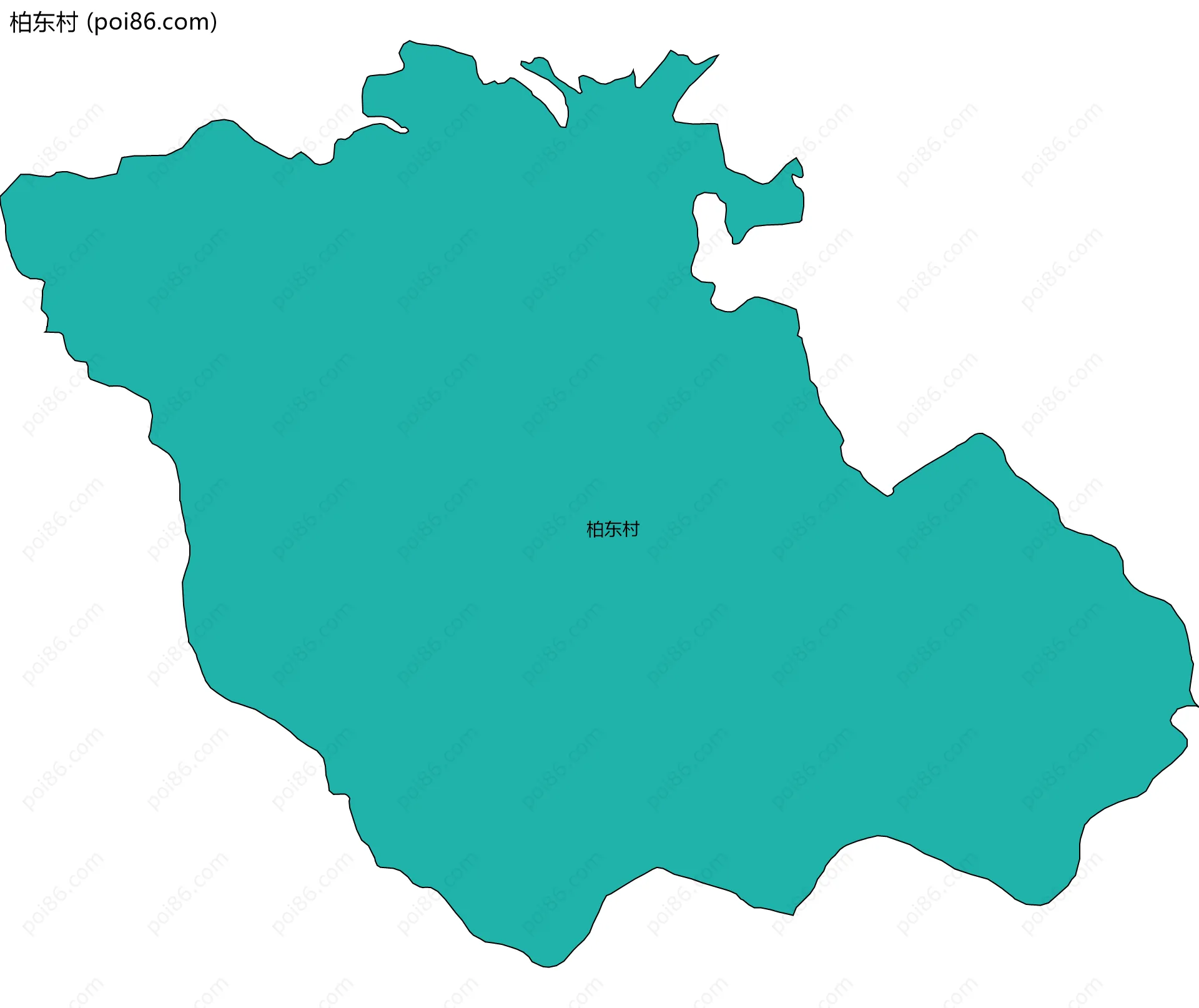 柏东村边界地图